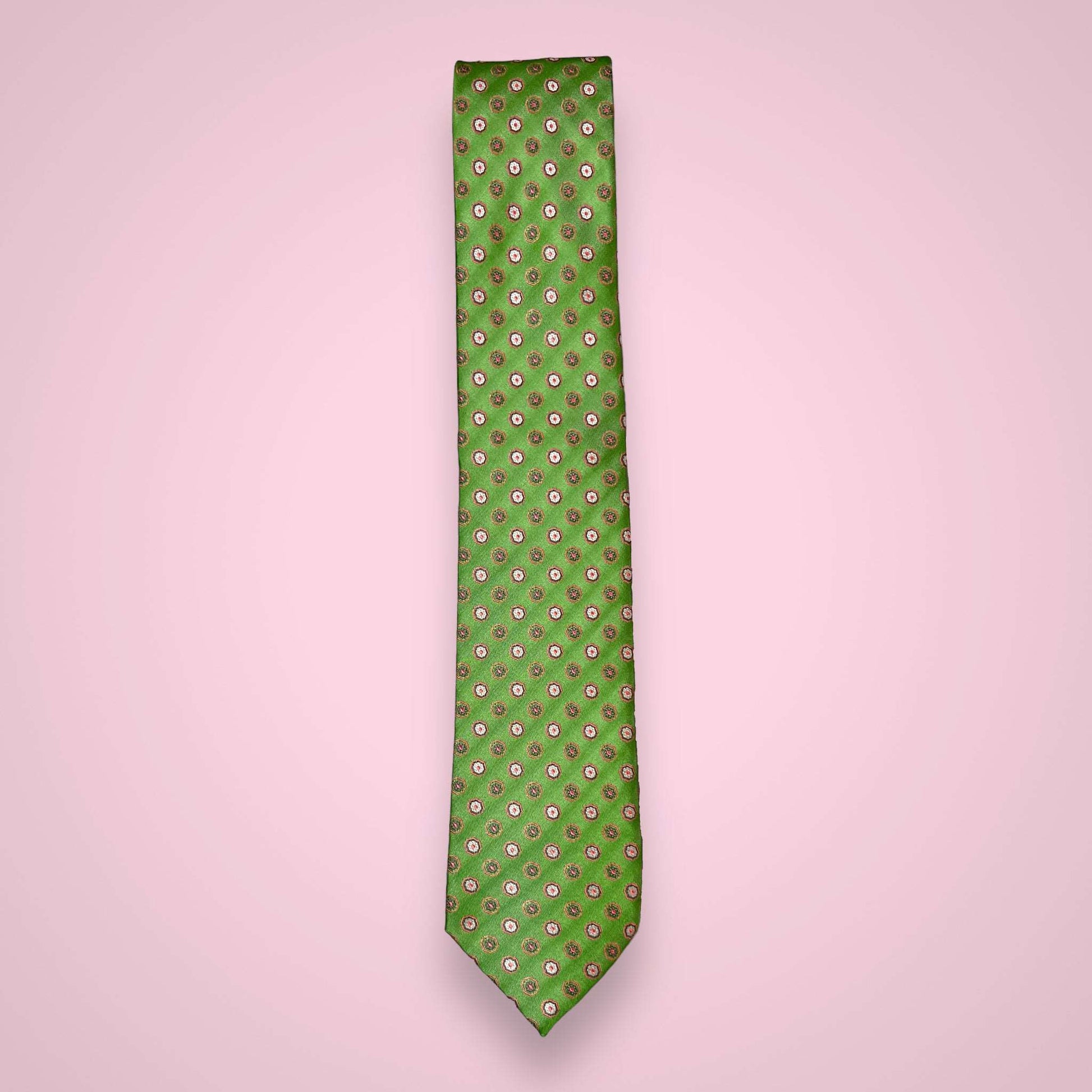 Green Flower Tie