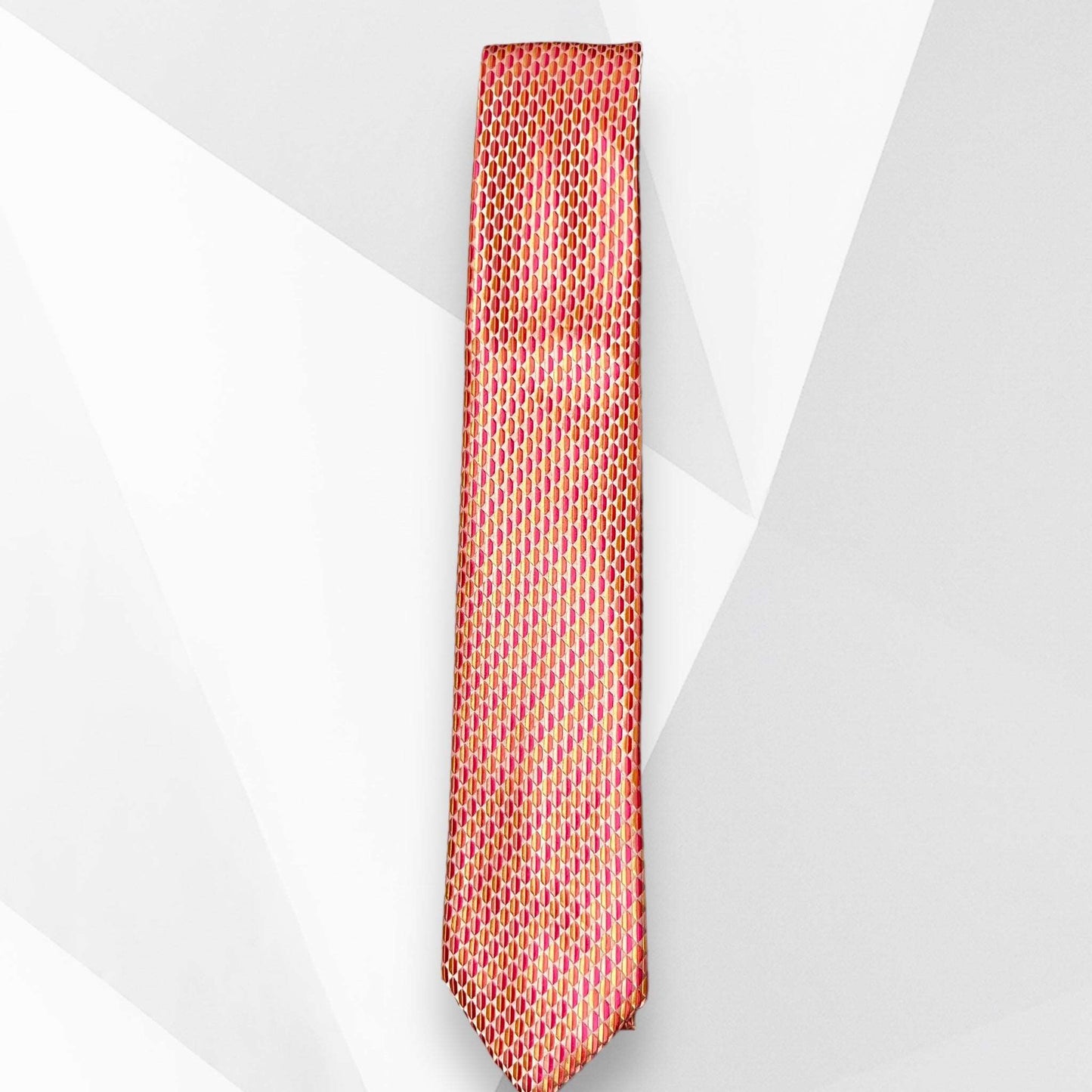 Peach Geometric Tie