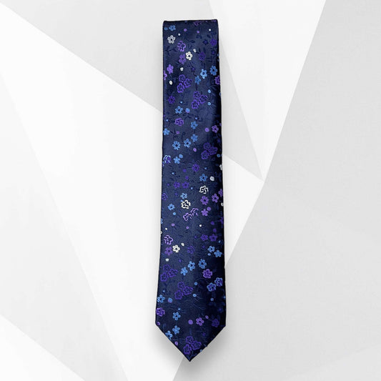 Blue Floral Tie