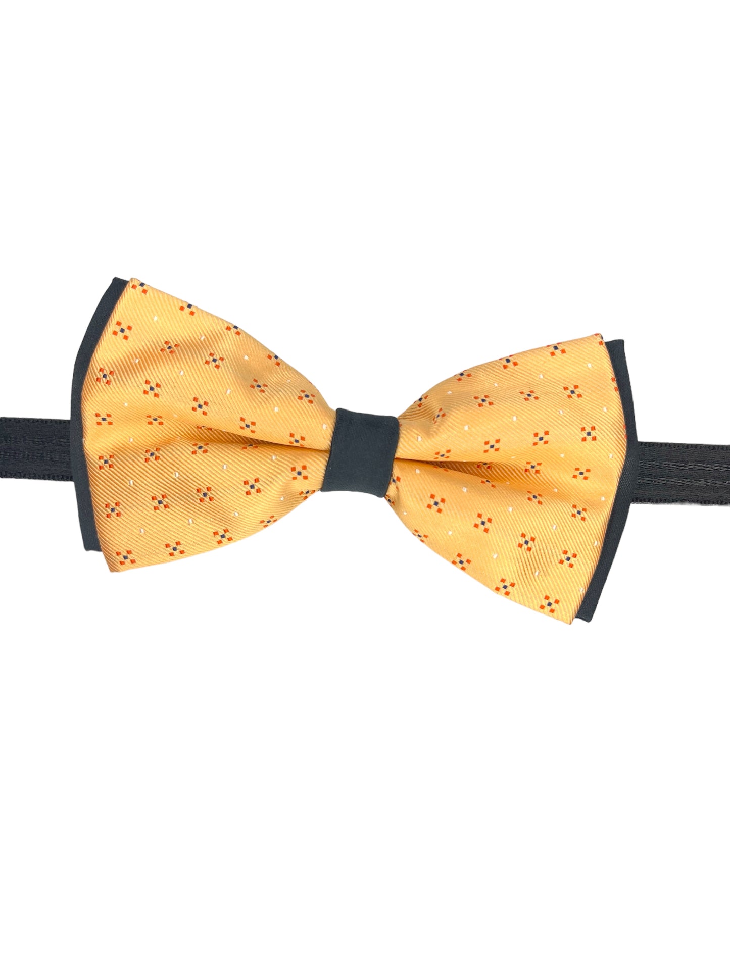 Peach Dotted Double Layered Bowtie