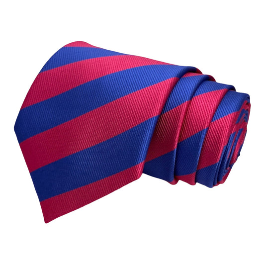 Blue And Pink Stripe Tie Combo