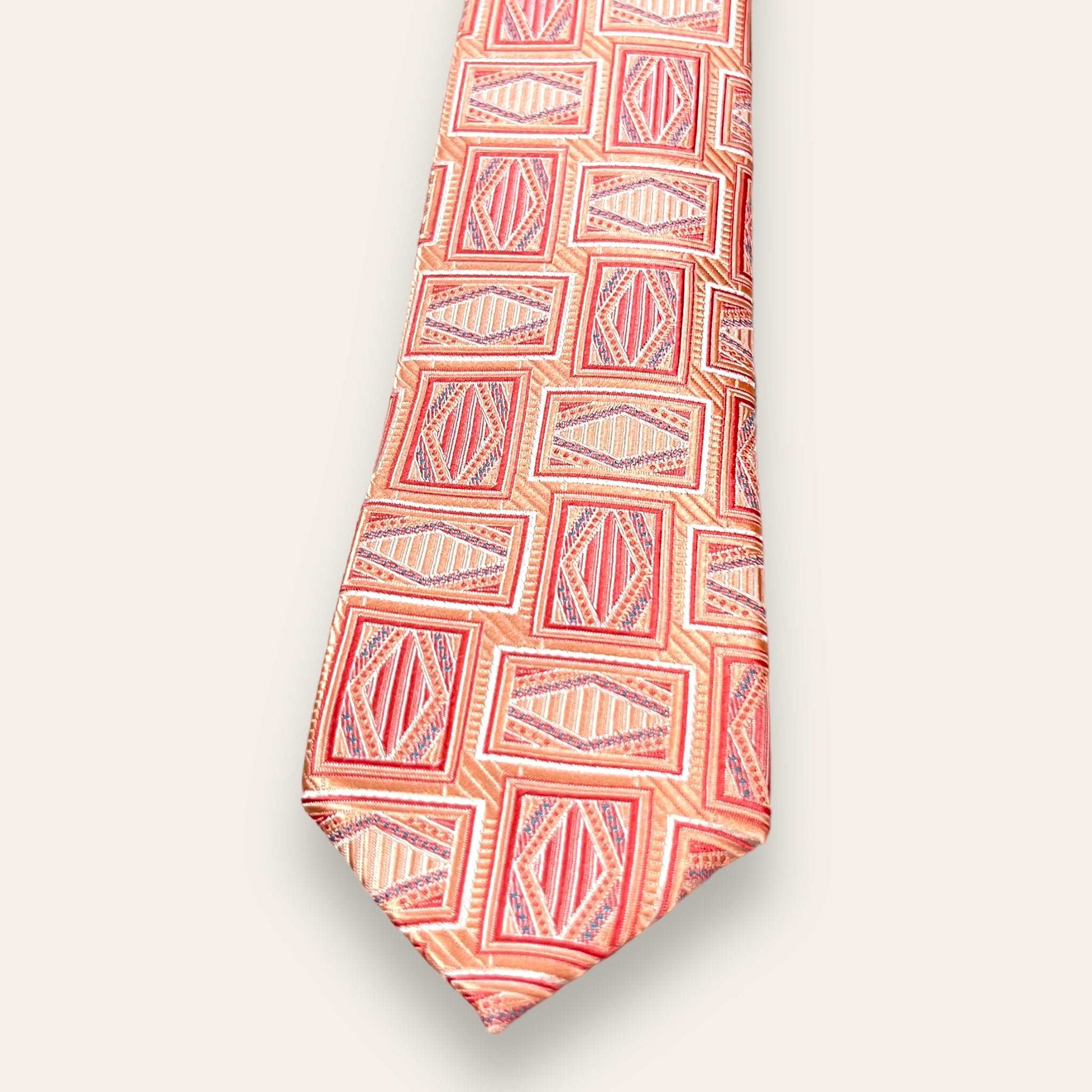 Peach Geometric Tie