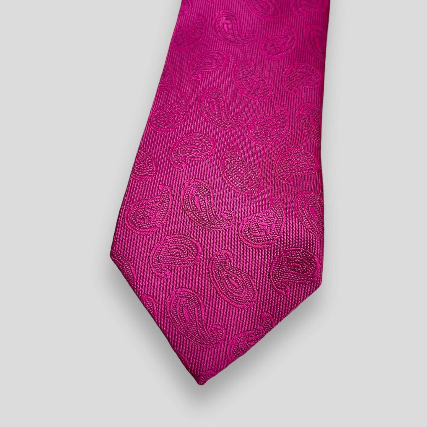 Magenta Self Paisley Tie