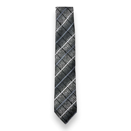 Grey And Black Check Tie