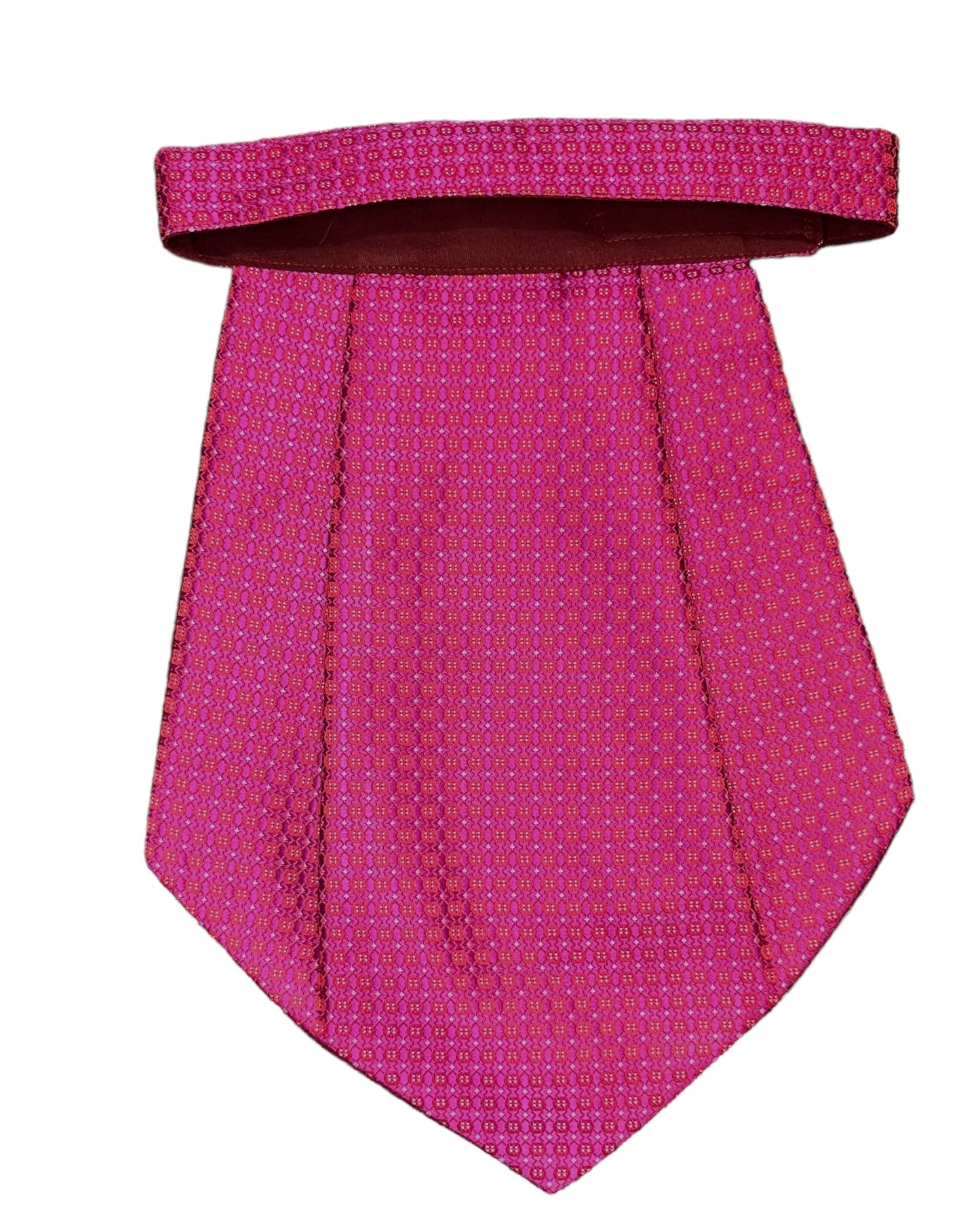 Hot Pink Geometric Cravat Tie