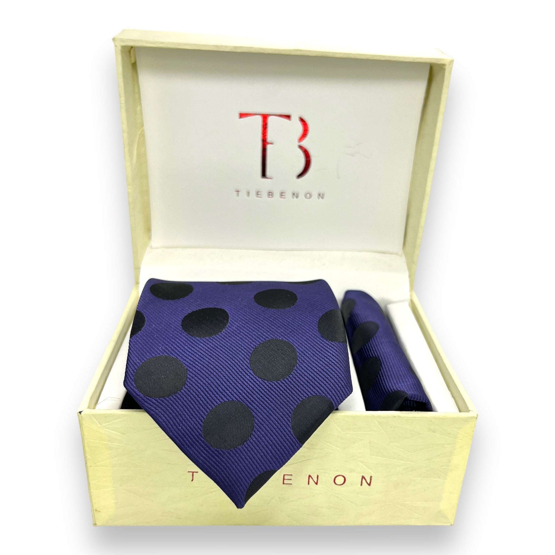 Black And Purple Polka Dot Tie