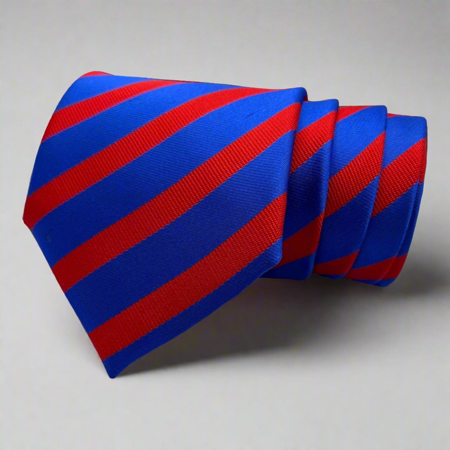 Blue And Red Stripe Tie Combo