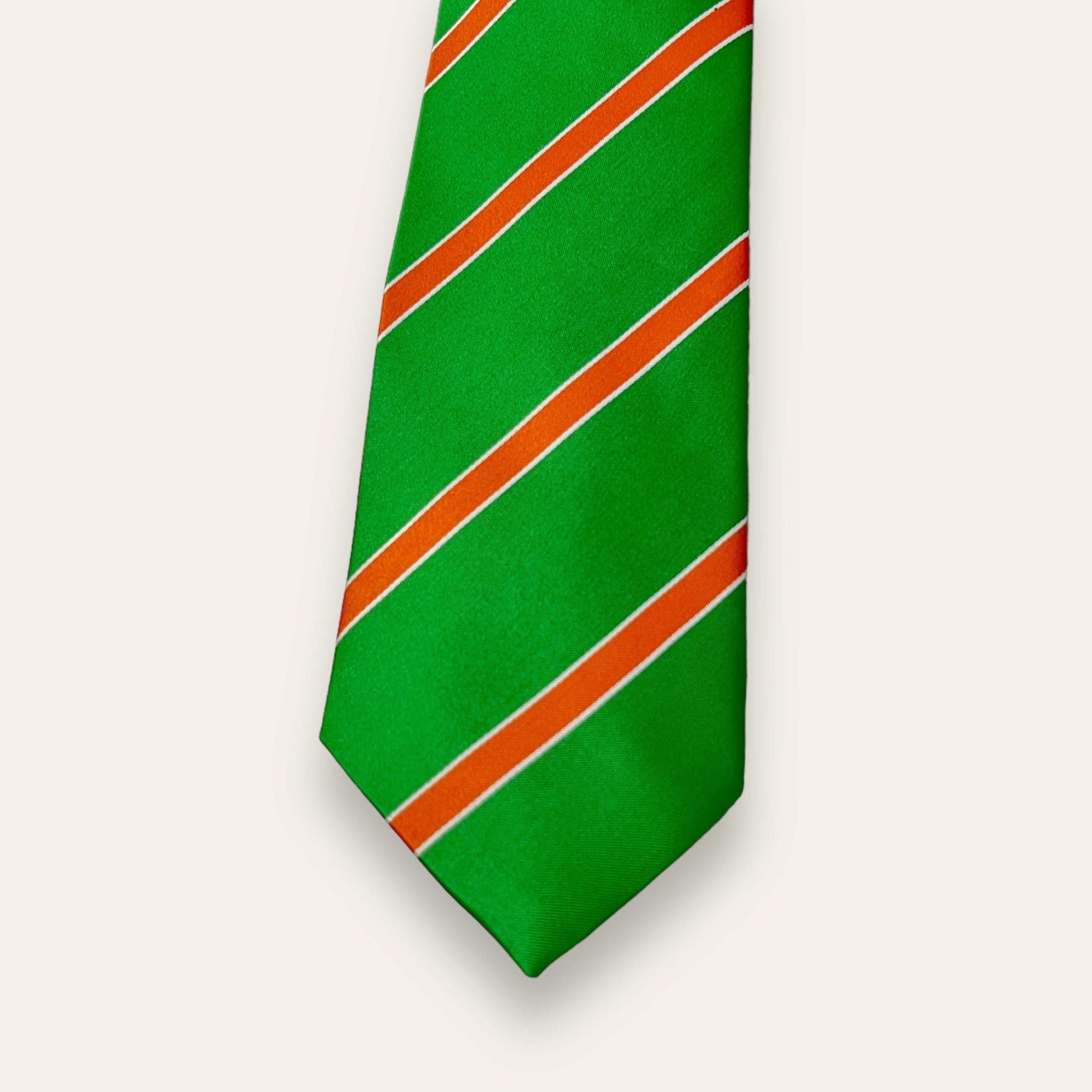 Green And Orange Stripe Tie