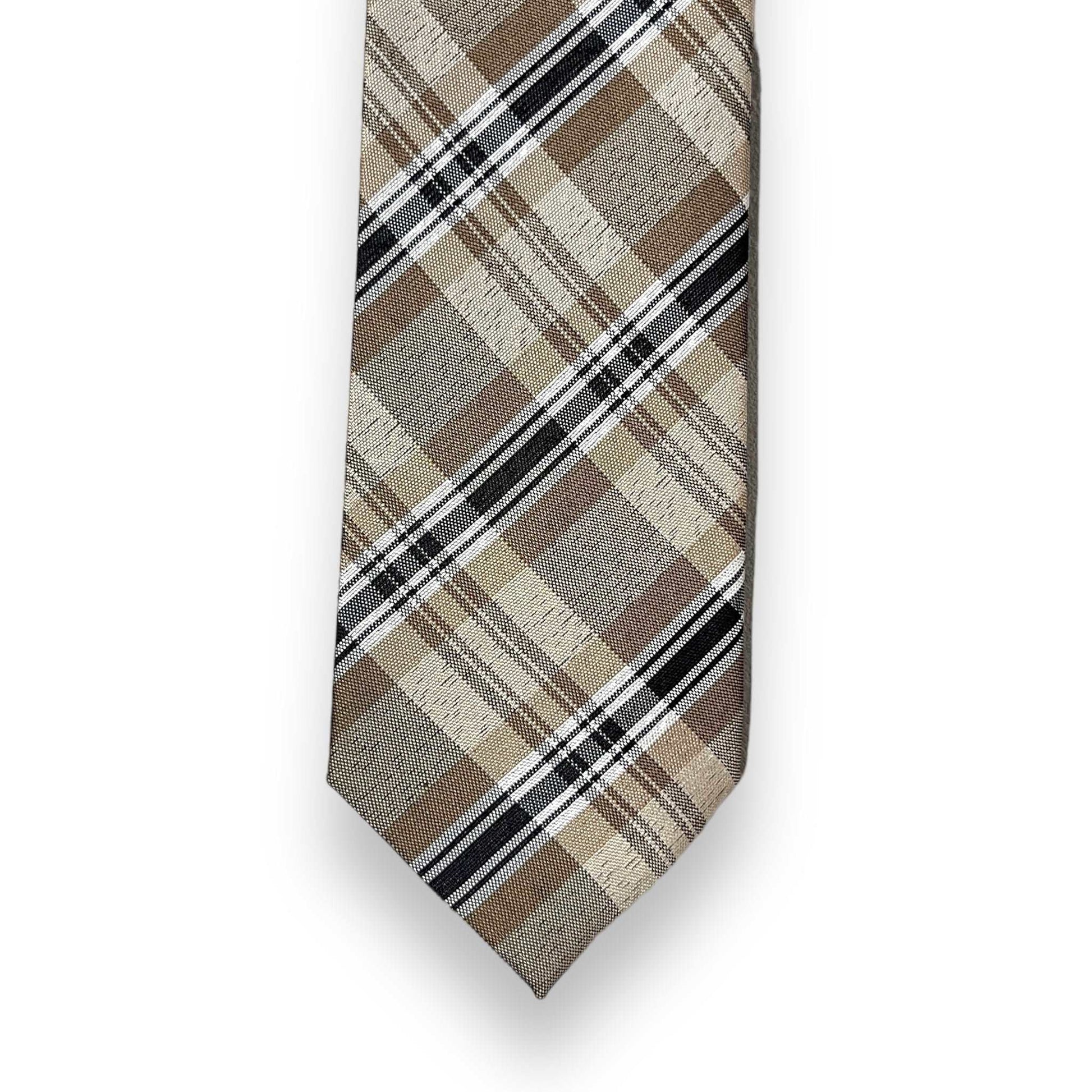 Brown Plaid Tie