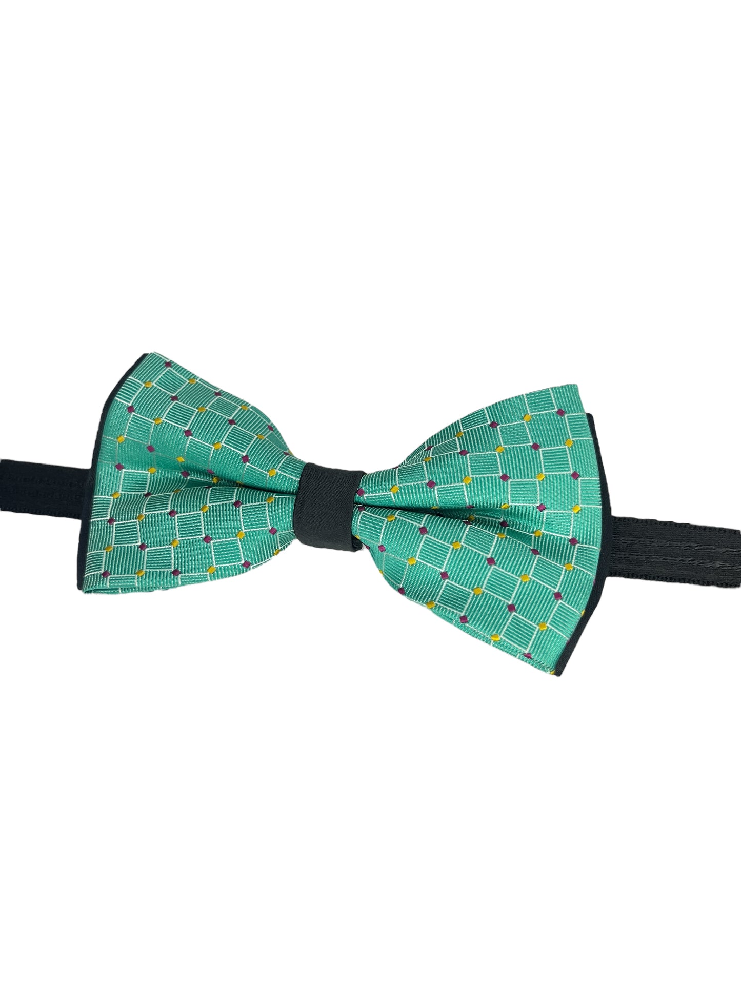 Sea Green Dotted Double Layered Bowtie