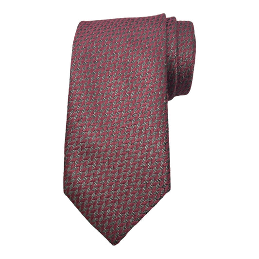 Burgundy Woollen Herringbone Tie