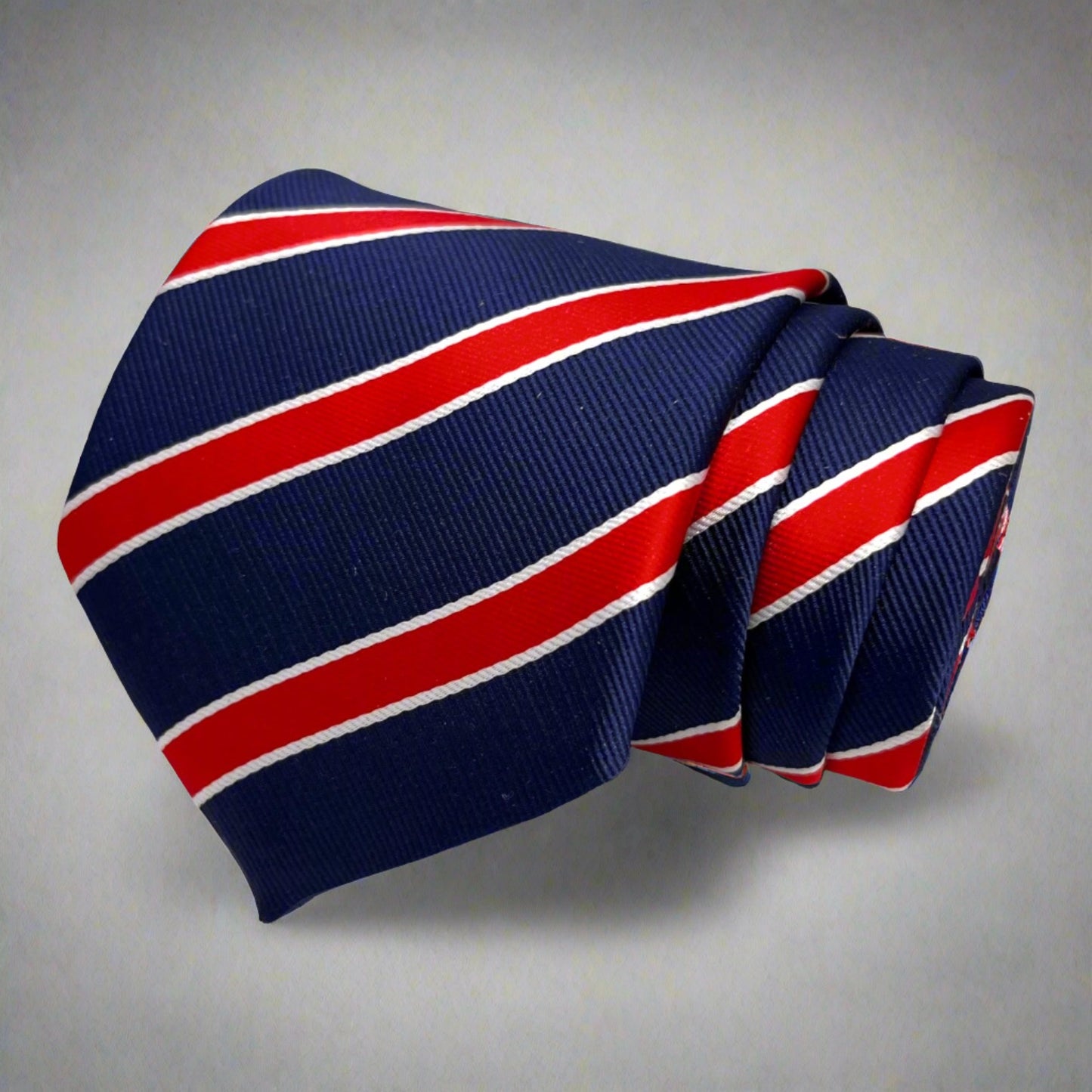 Blue And Red Stripe Tie Combo