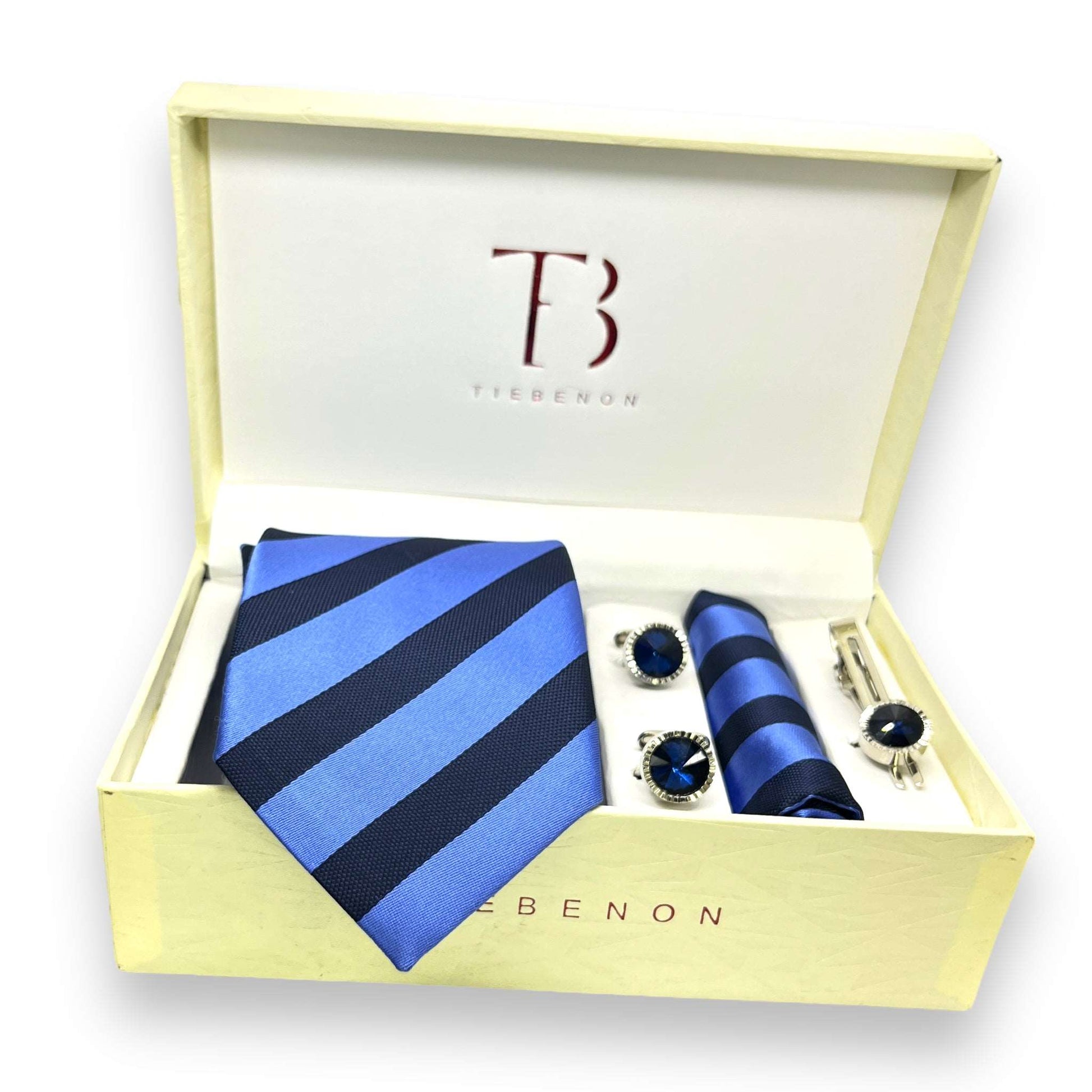 Blue Stripe Tie Combo