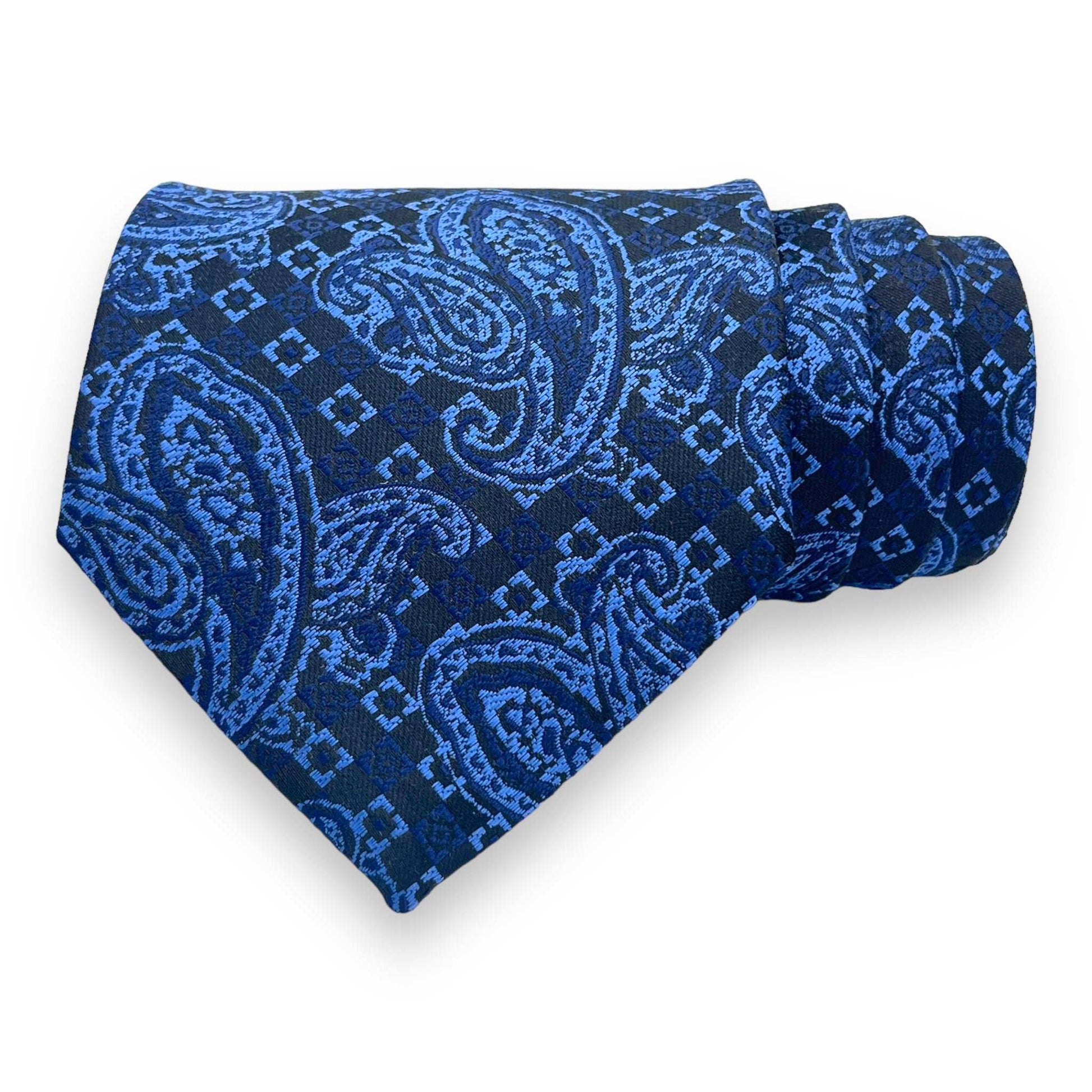 Blue Paisley Tie Combo