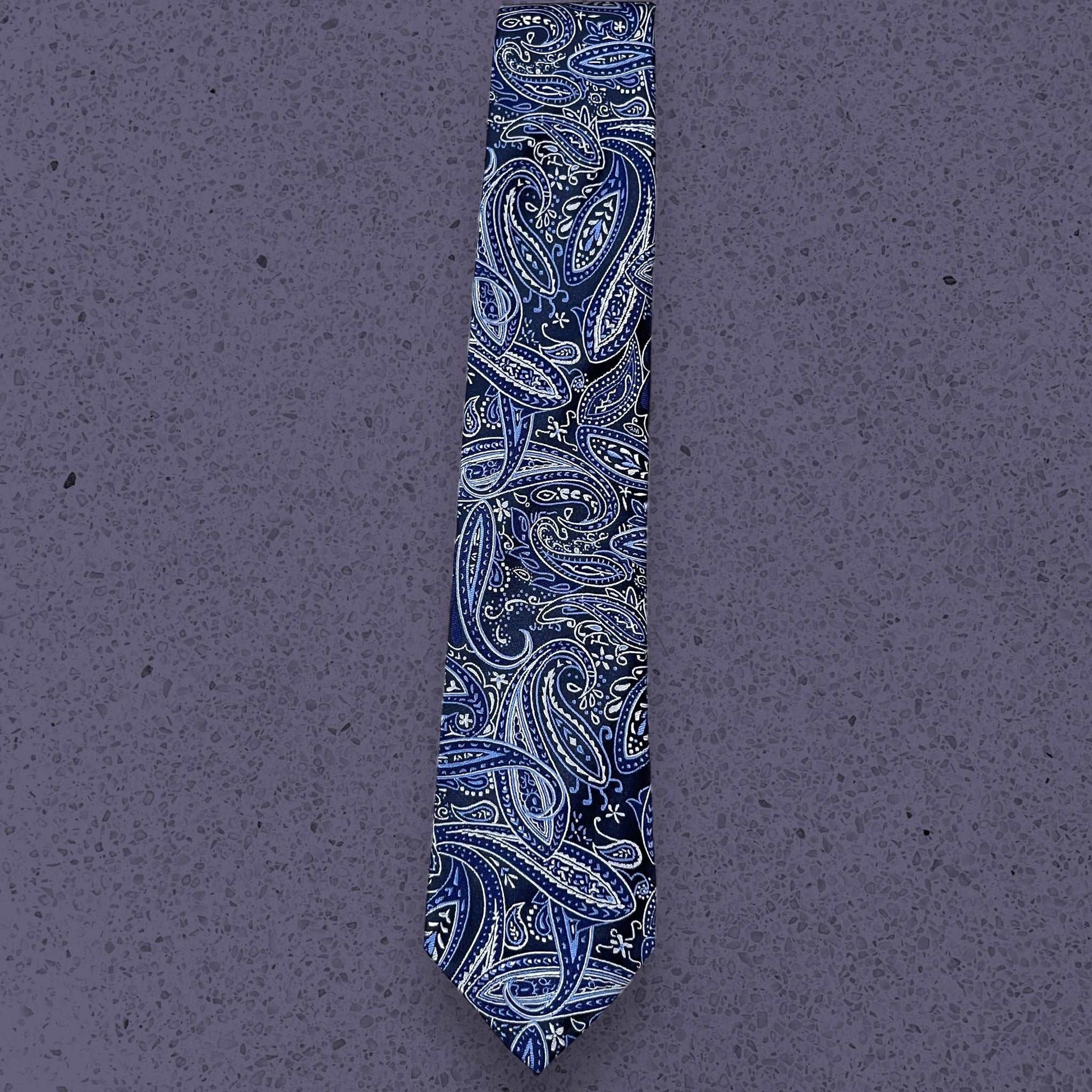 Blue Mix Paisley Tie