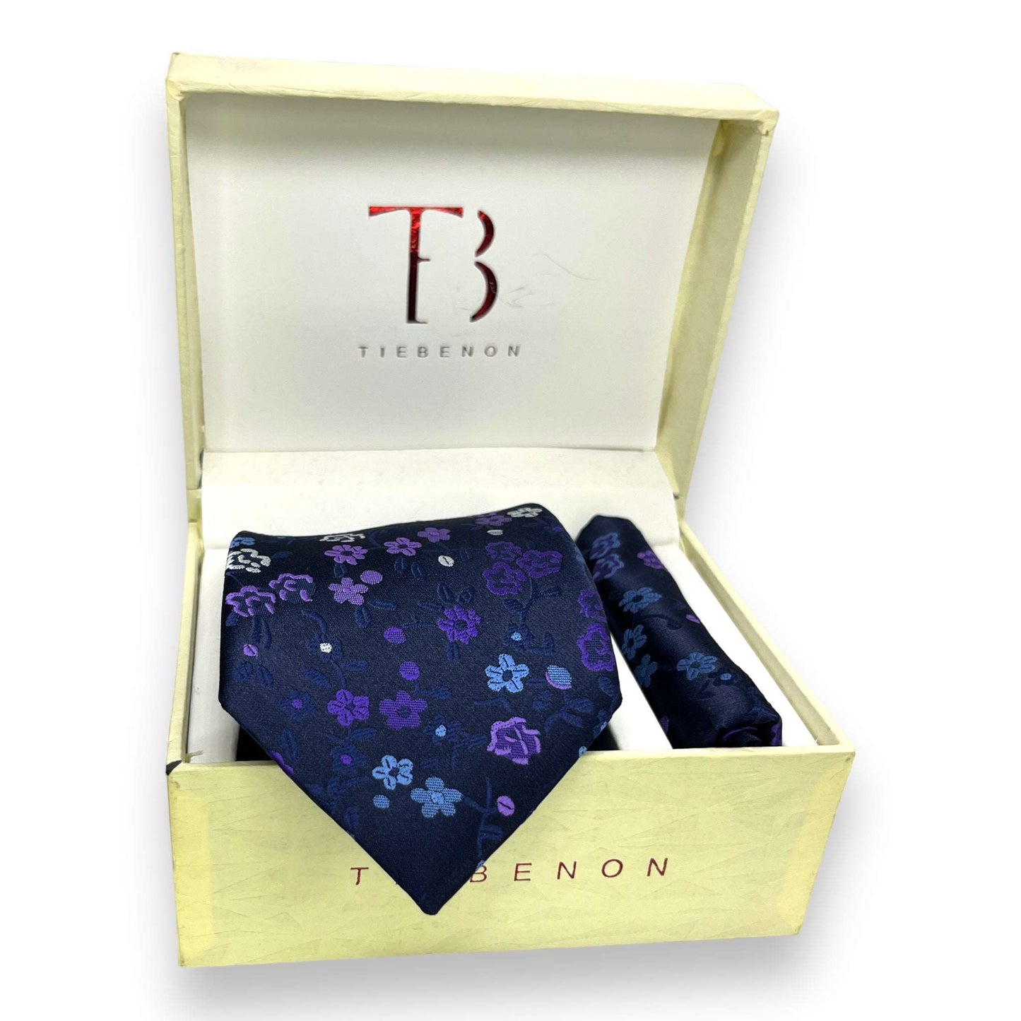 Blue And Purple Floral Tie Combo