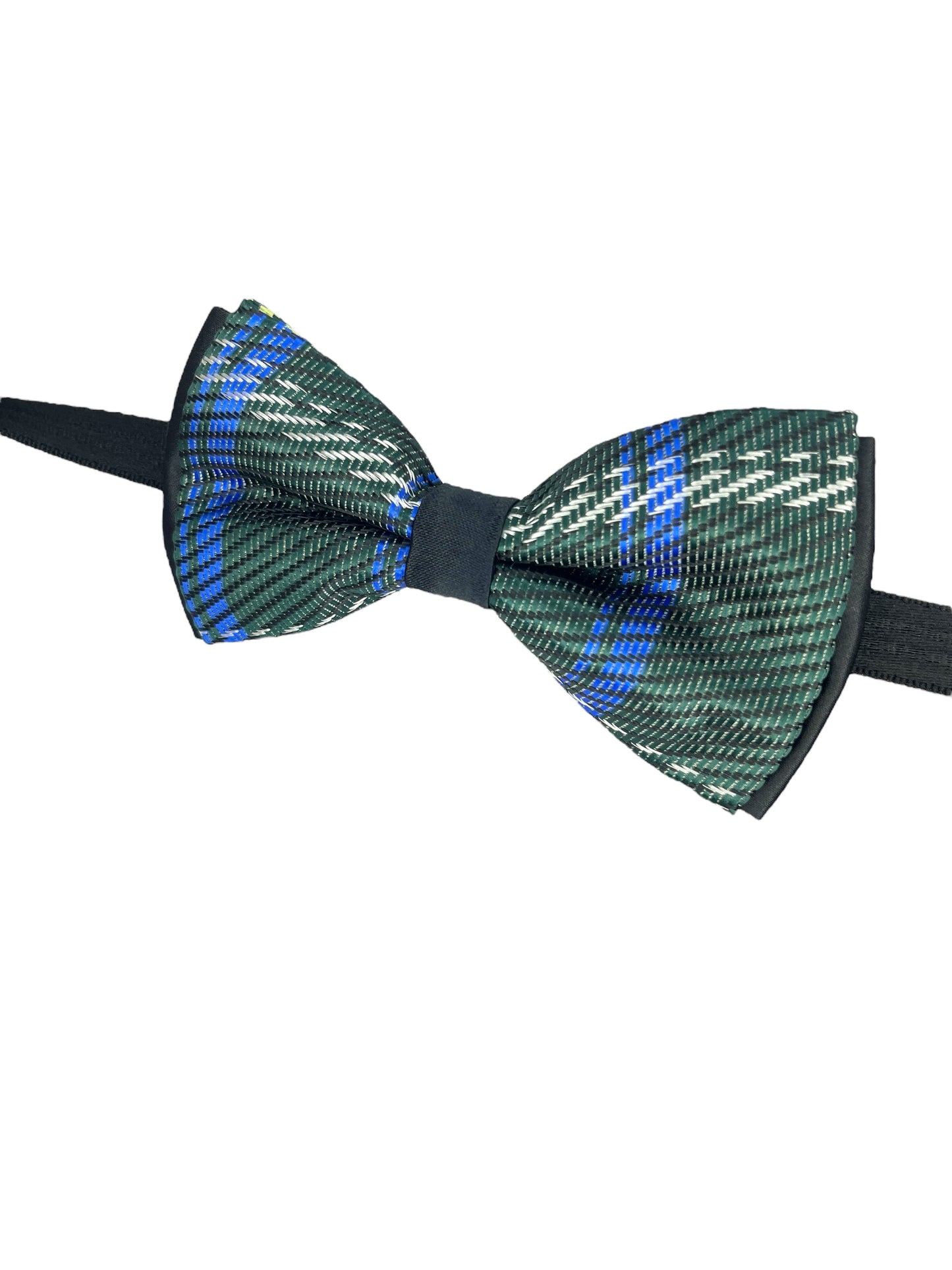 Green Check Double Layered Bowtie