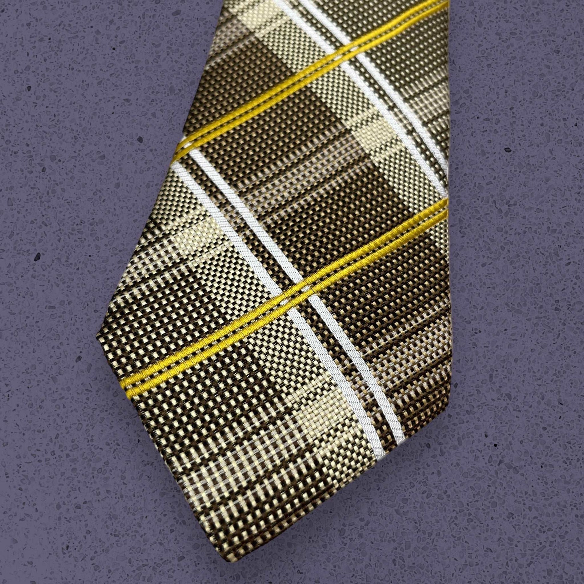 Brown Plaid Tie