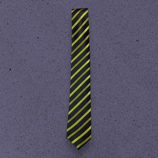 Green Stripe Black Tie