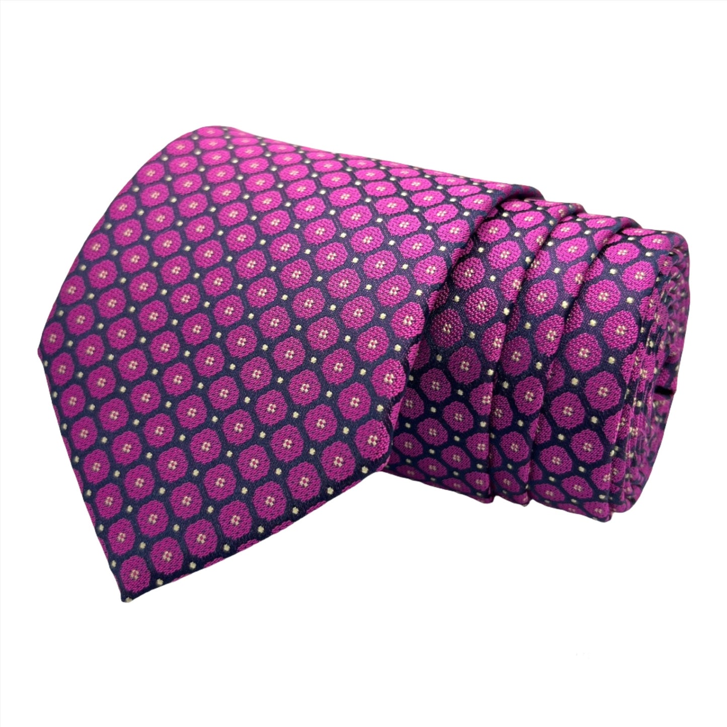 Magenta Geometric Tie Combo