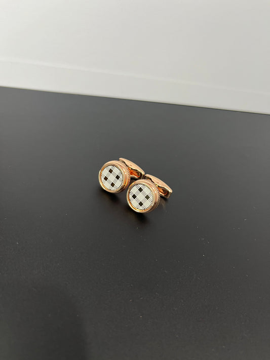 Laser Rose Gold Cufflinks