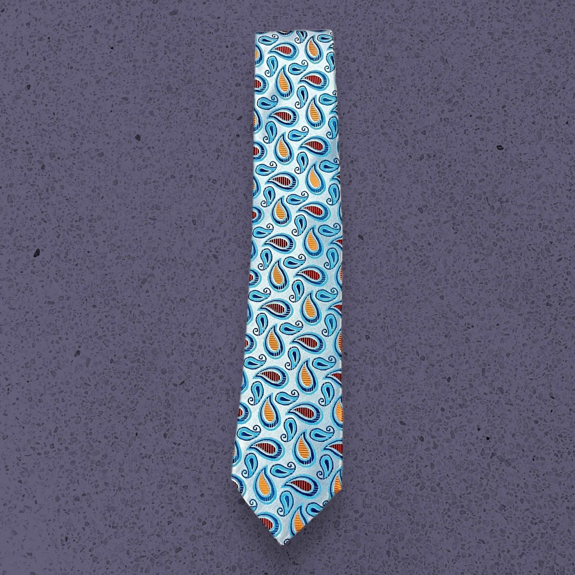 Firozi Paisley Tie