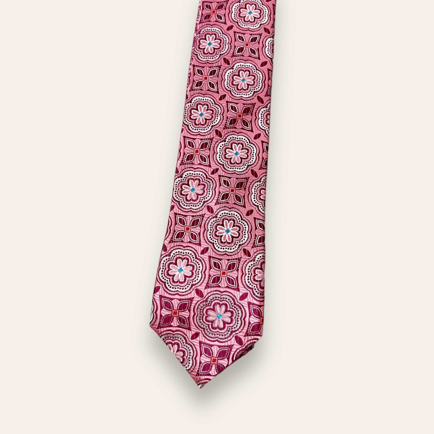 Pink Geometric Tie