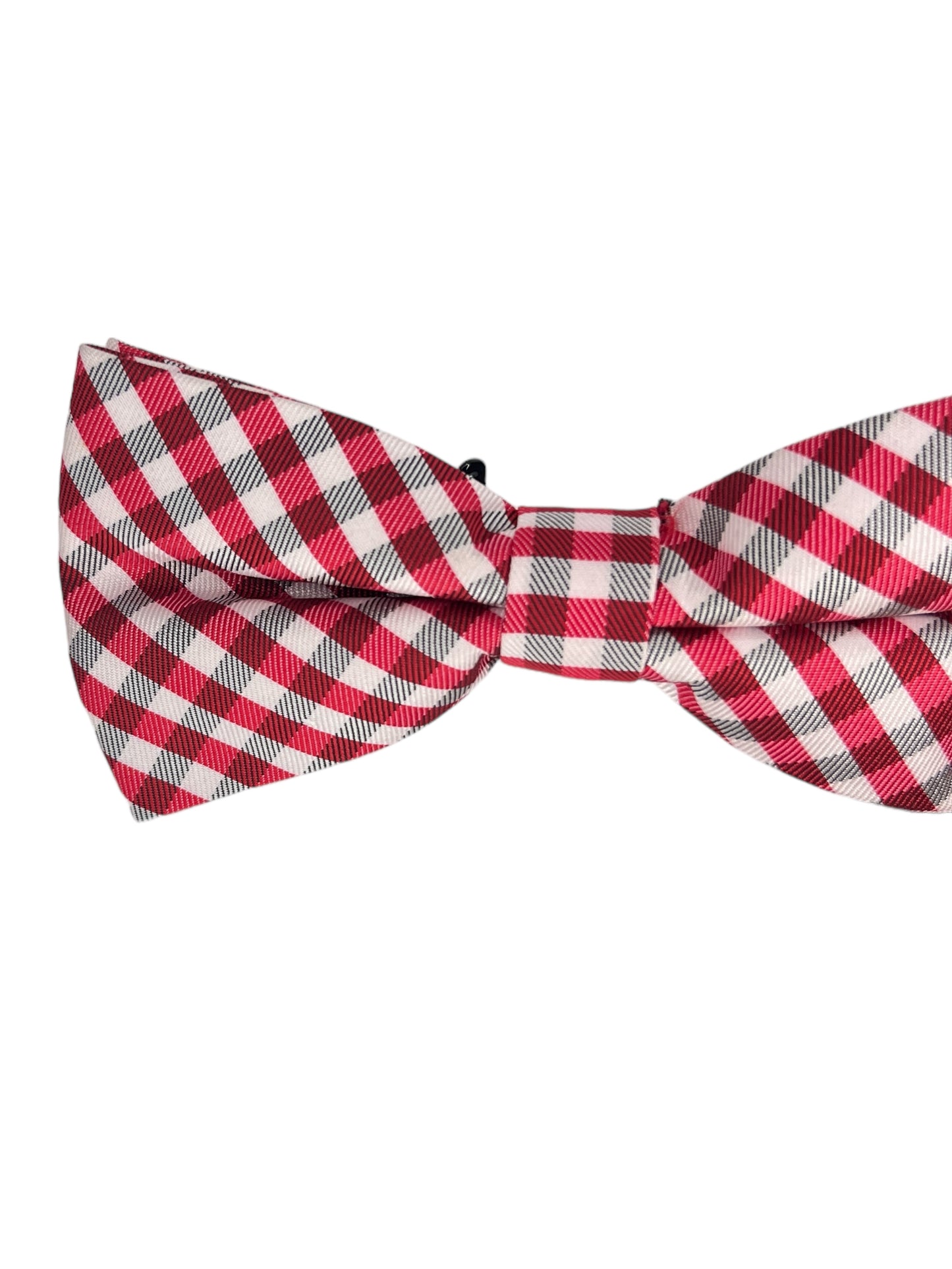 Red And White Checkered Double Layered Bowtie