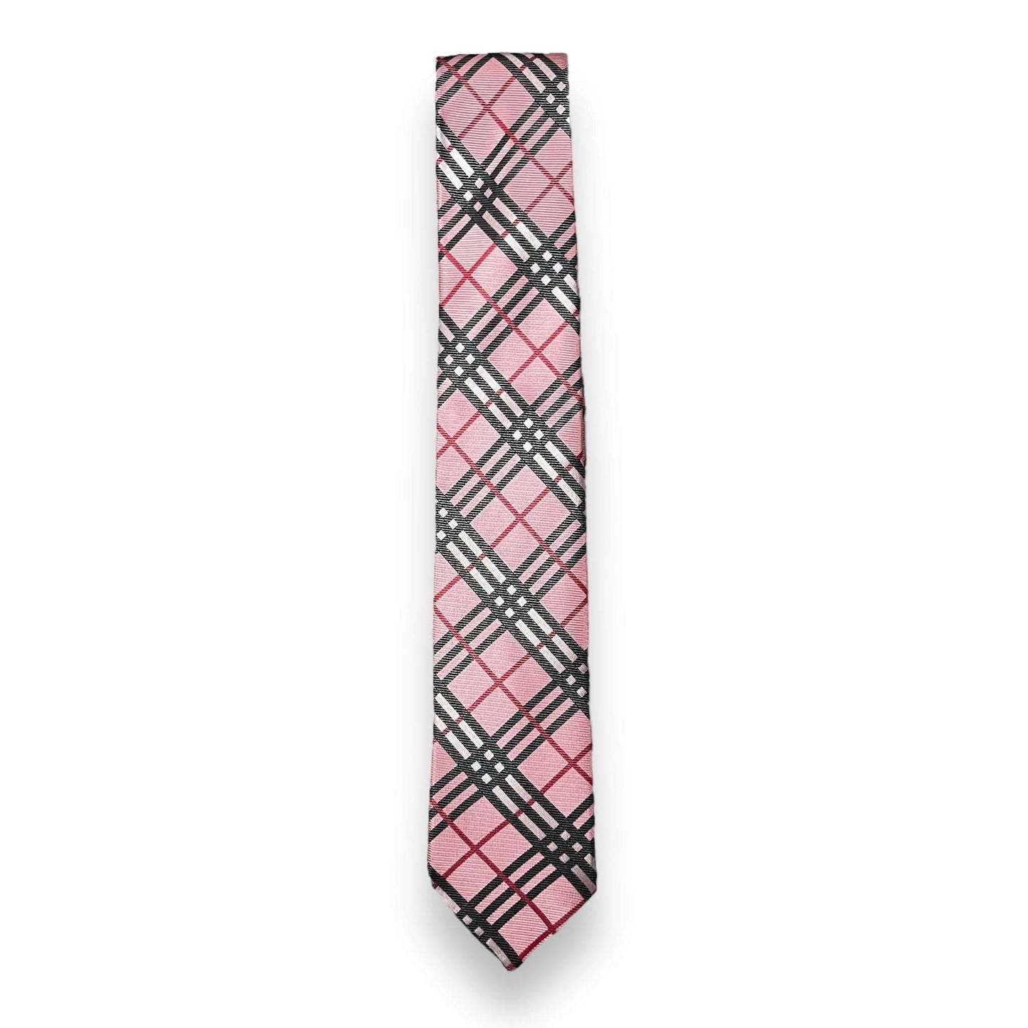 Pink Burberry Check Tie