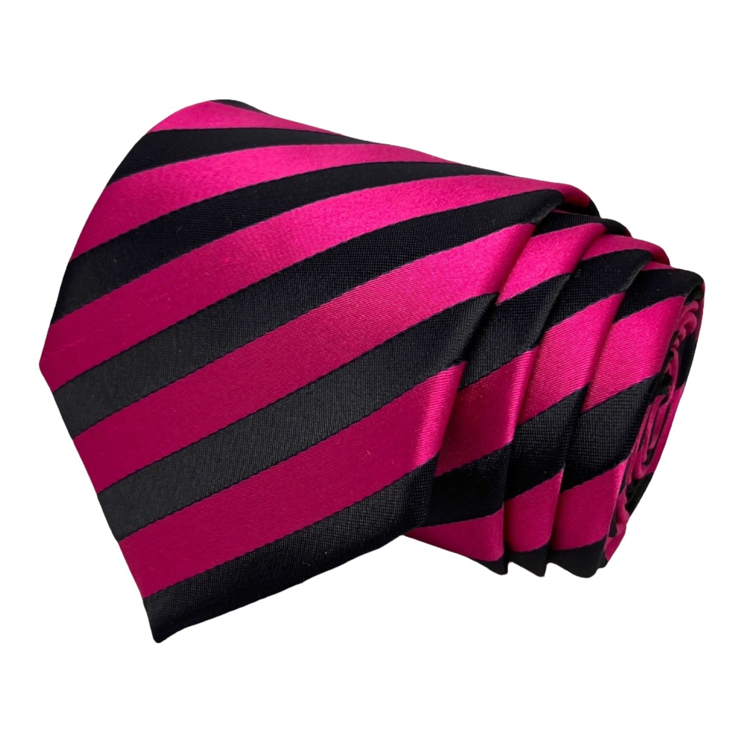 Pink And Black Stripe Tie Combo