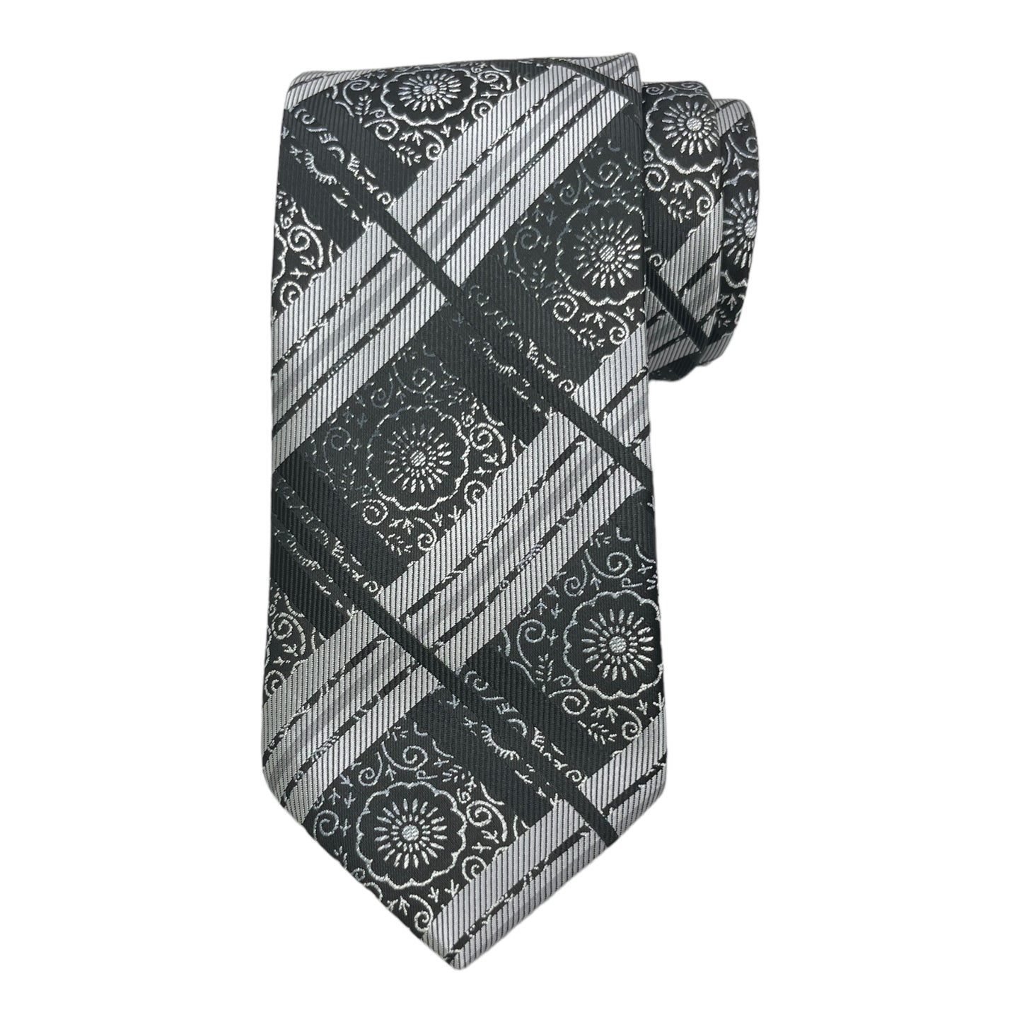 Black Trad Plaid Tie