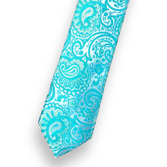 Cyan Paisley Tie