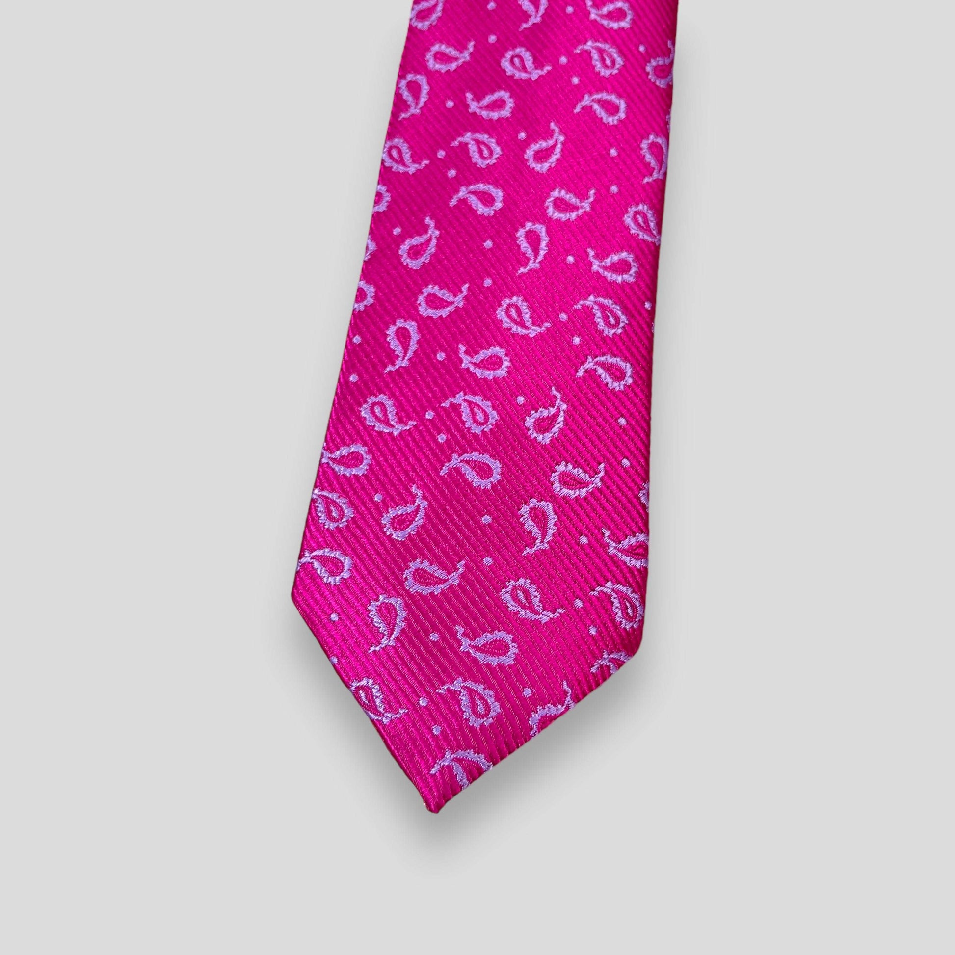 Magenta Paisley Tie