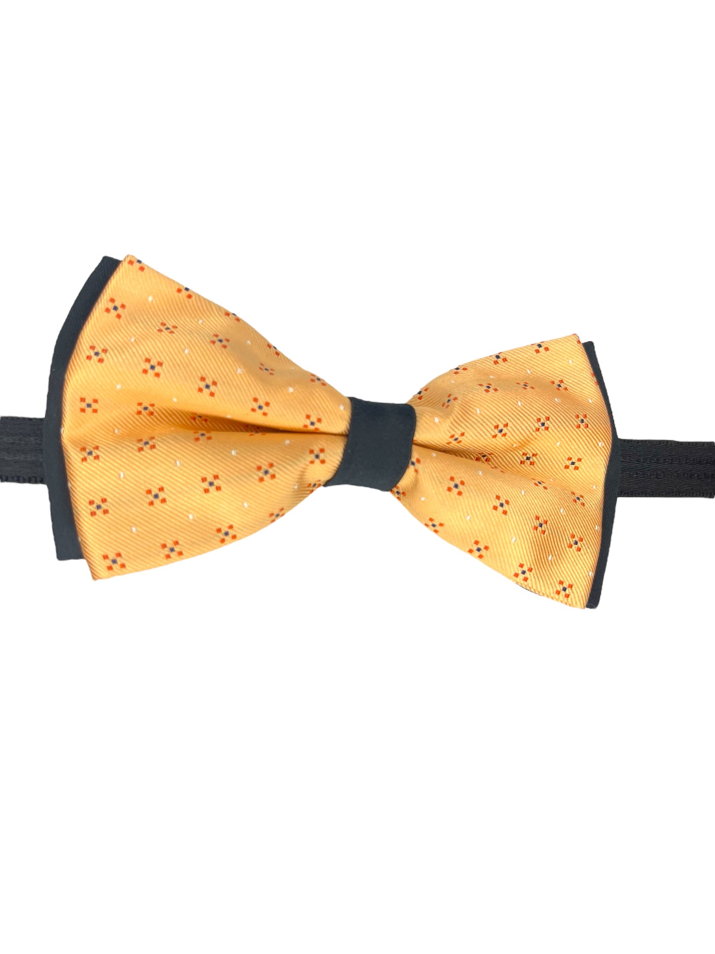 Peach Dotted Double Layered Bowtie