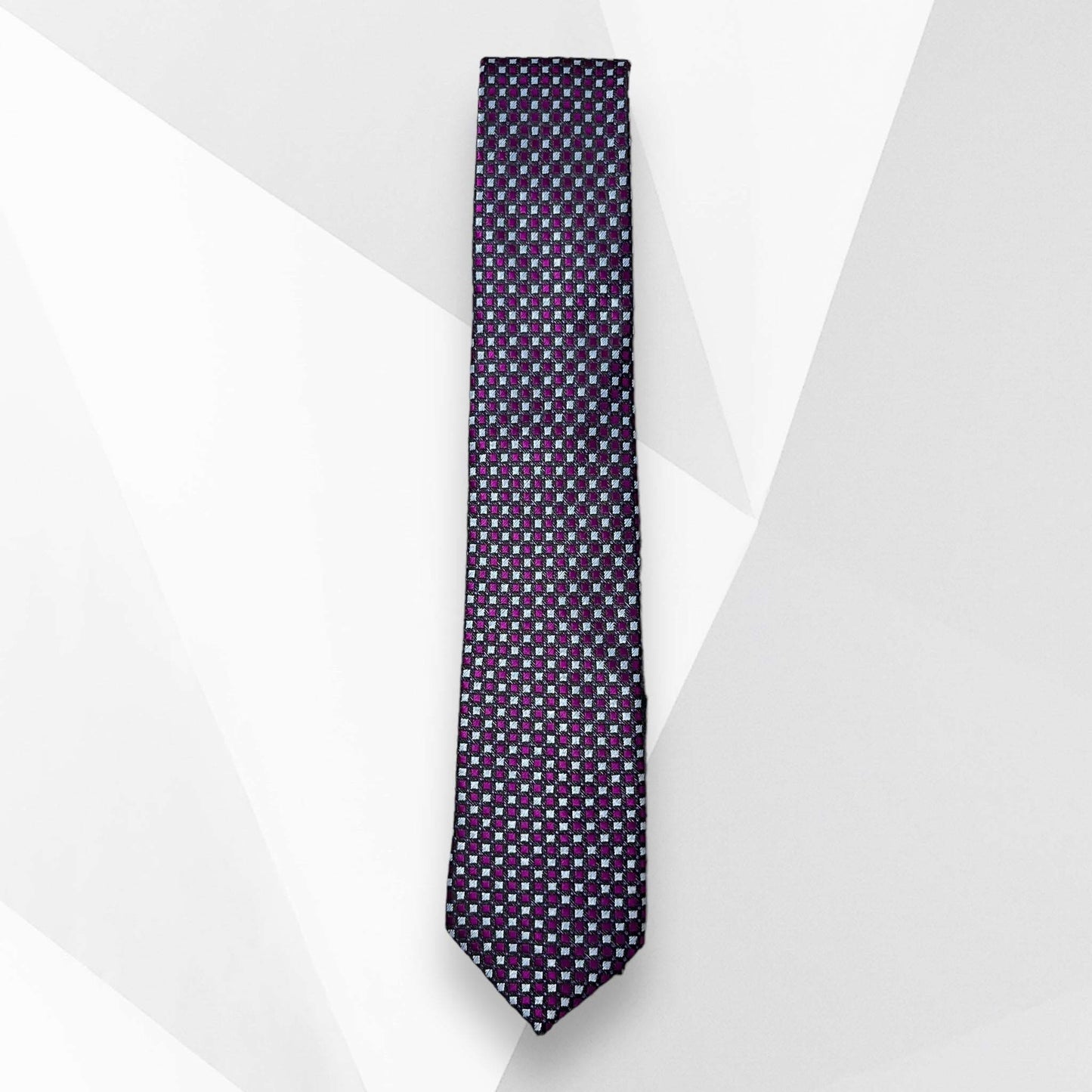 Pink And Sky blue Square Dot Tie