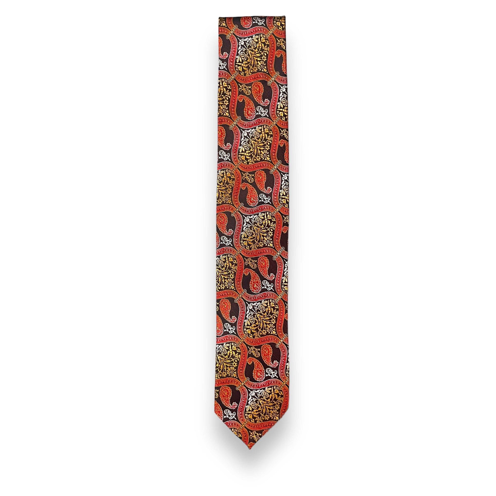 Orange Paisley Tie