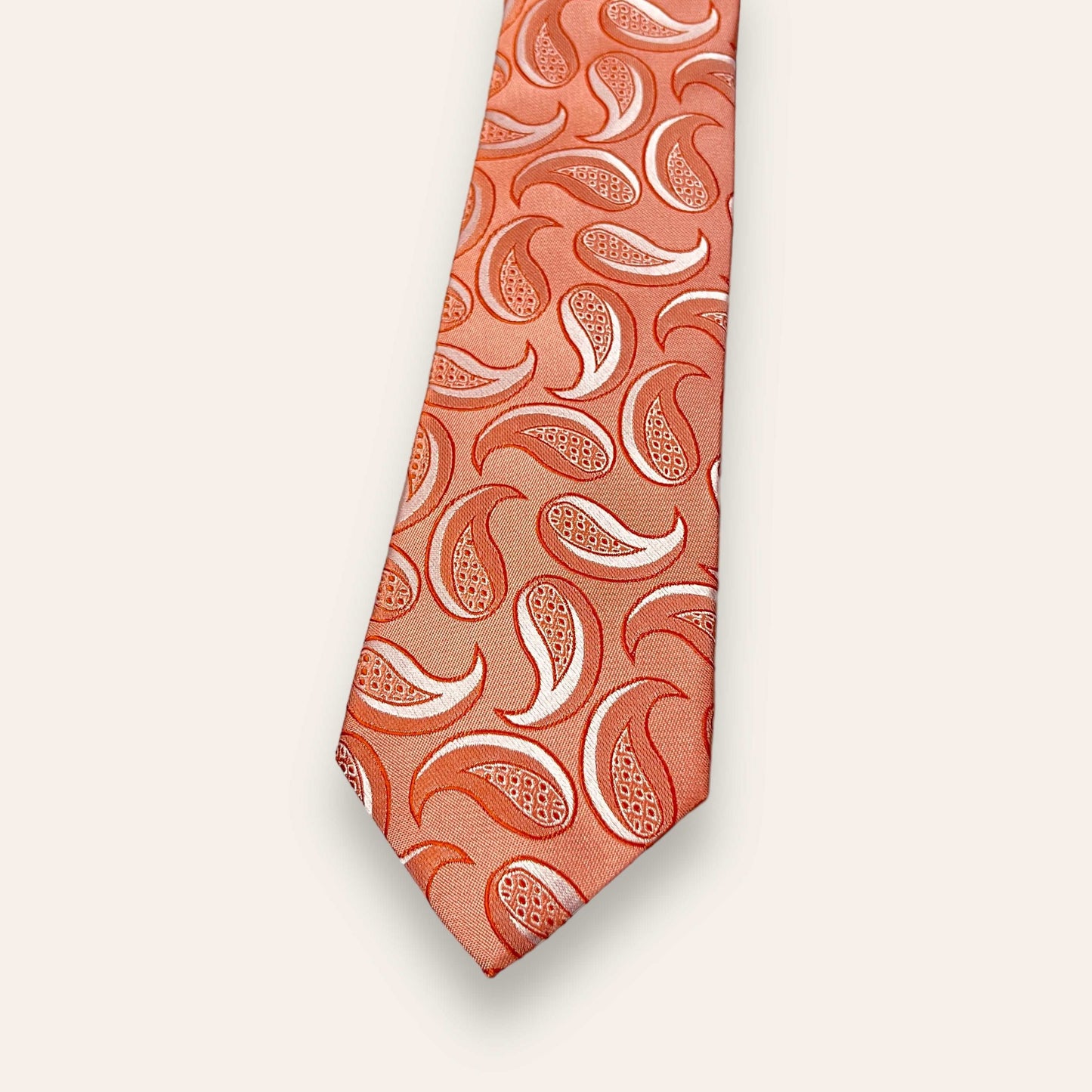 Peach Paisley Tie