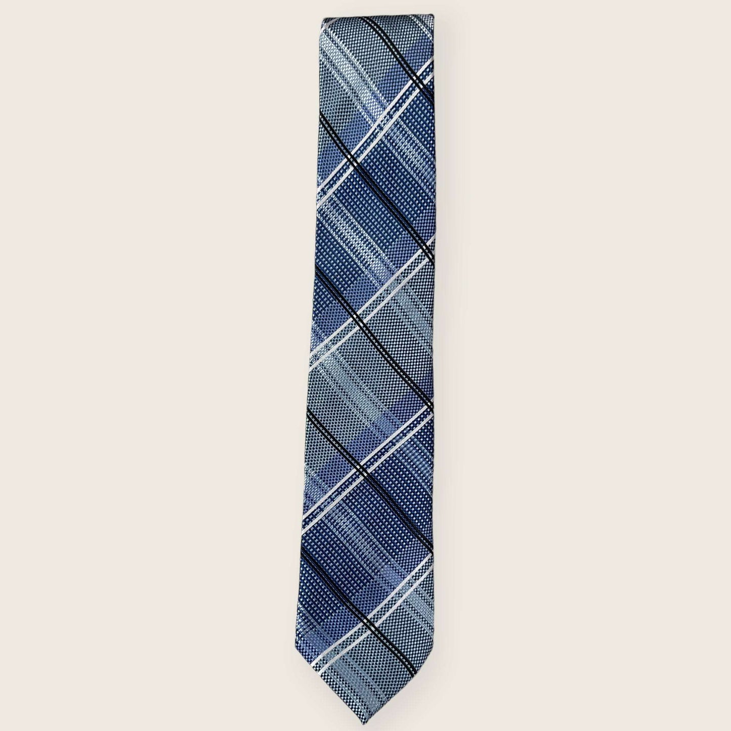 Light Blue Plaid Tie