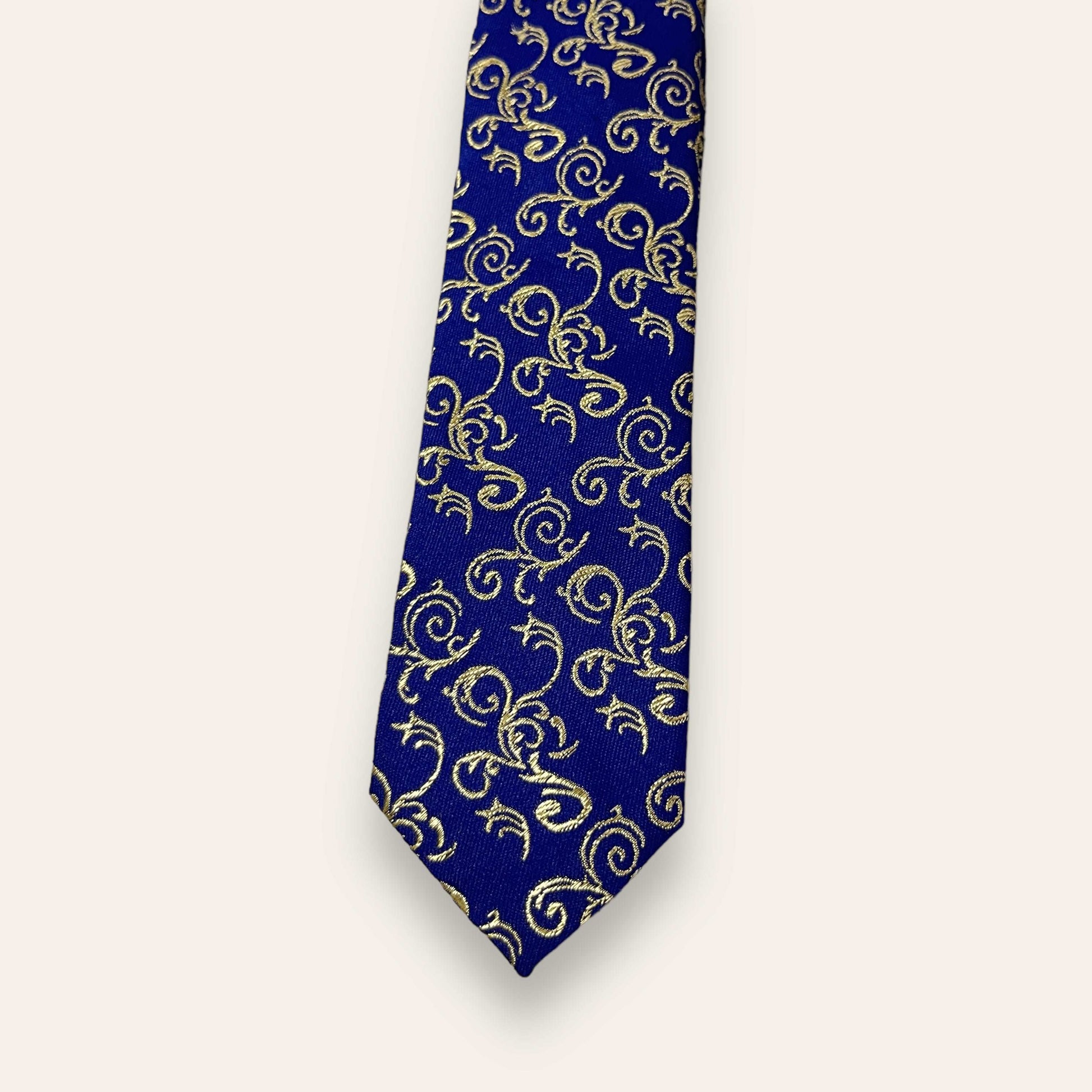 Gold And Blue Tie