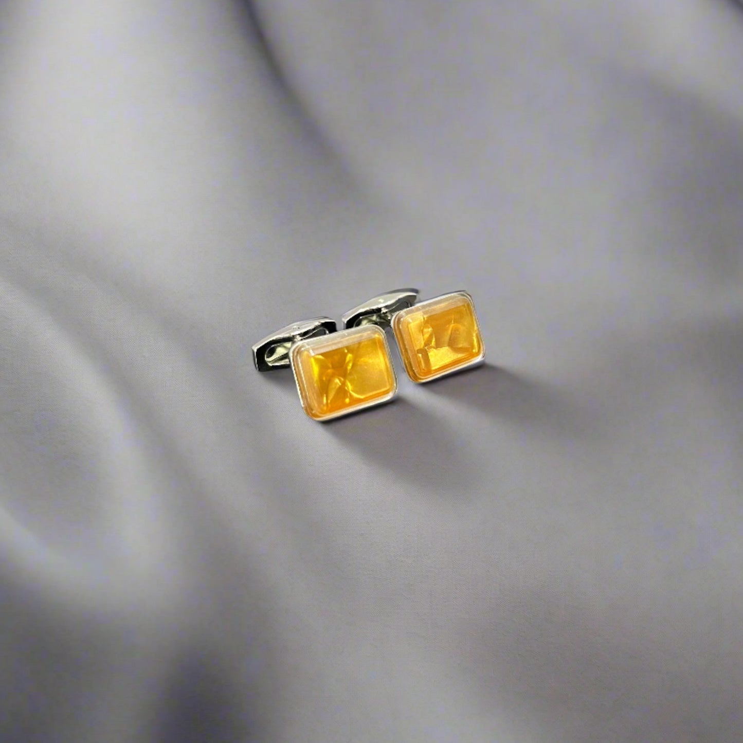 Yellow Mustard Awer Cufflinks