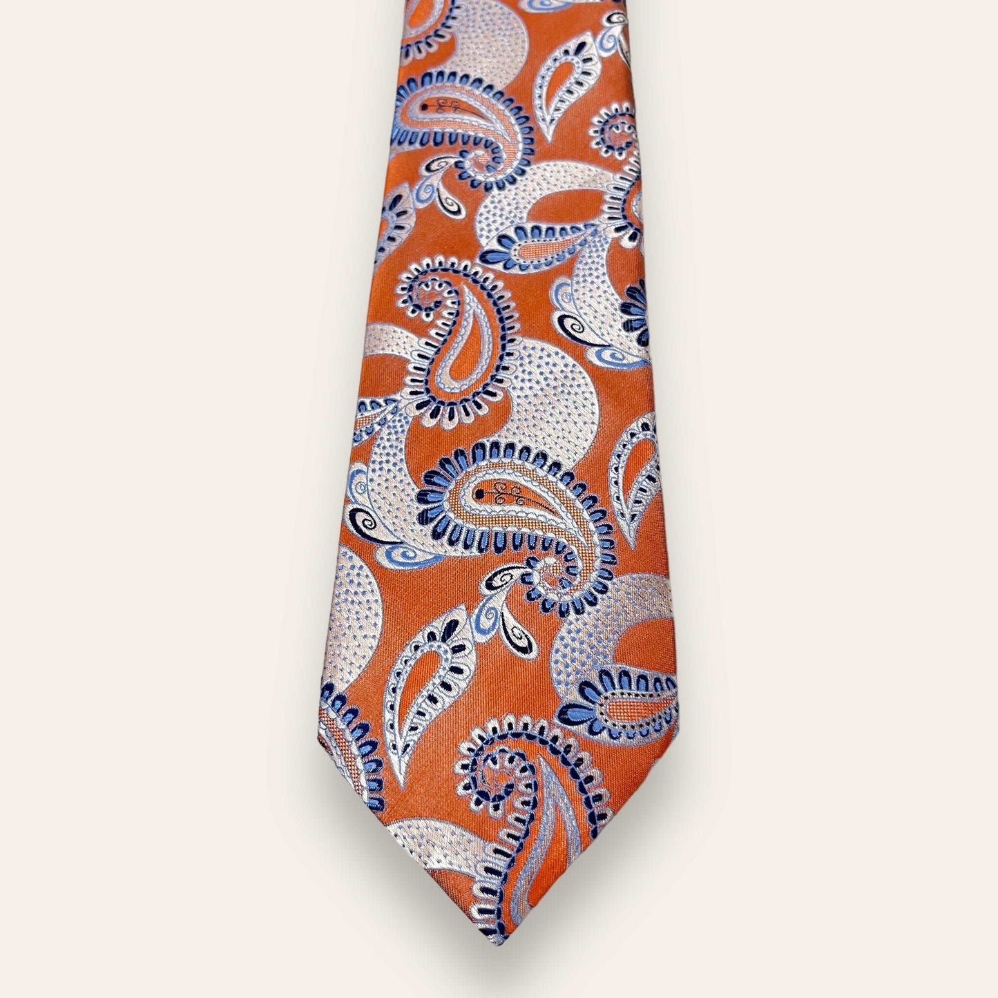 Orange Paisley Tie