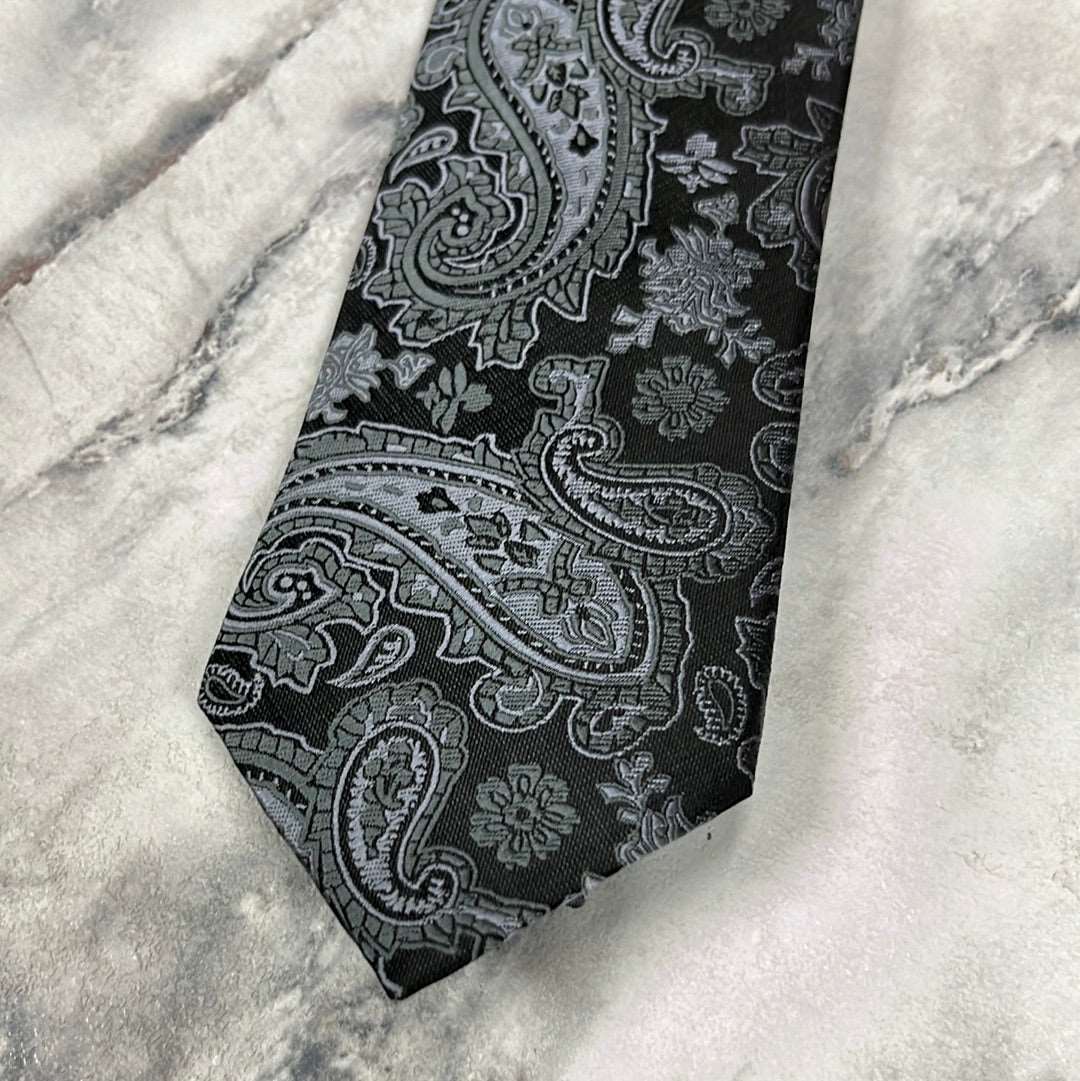 Grey Paisley Tie