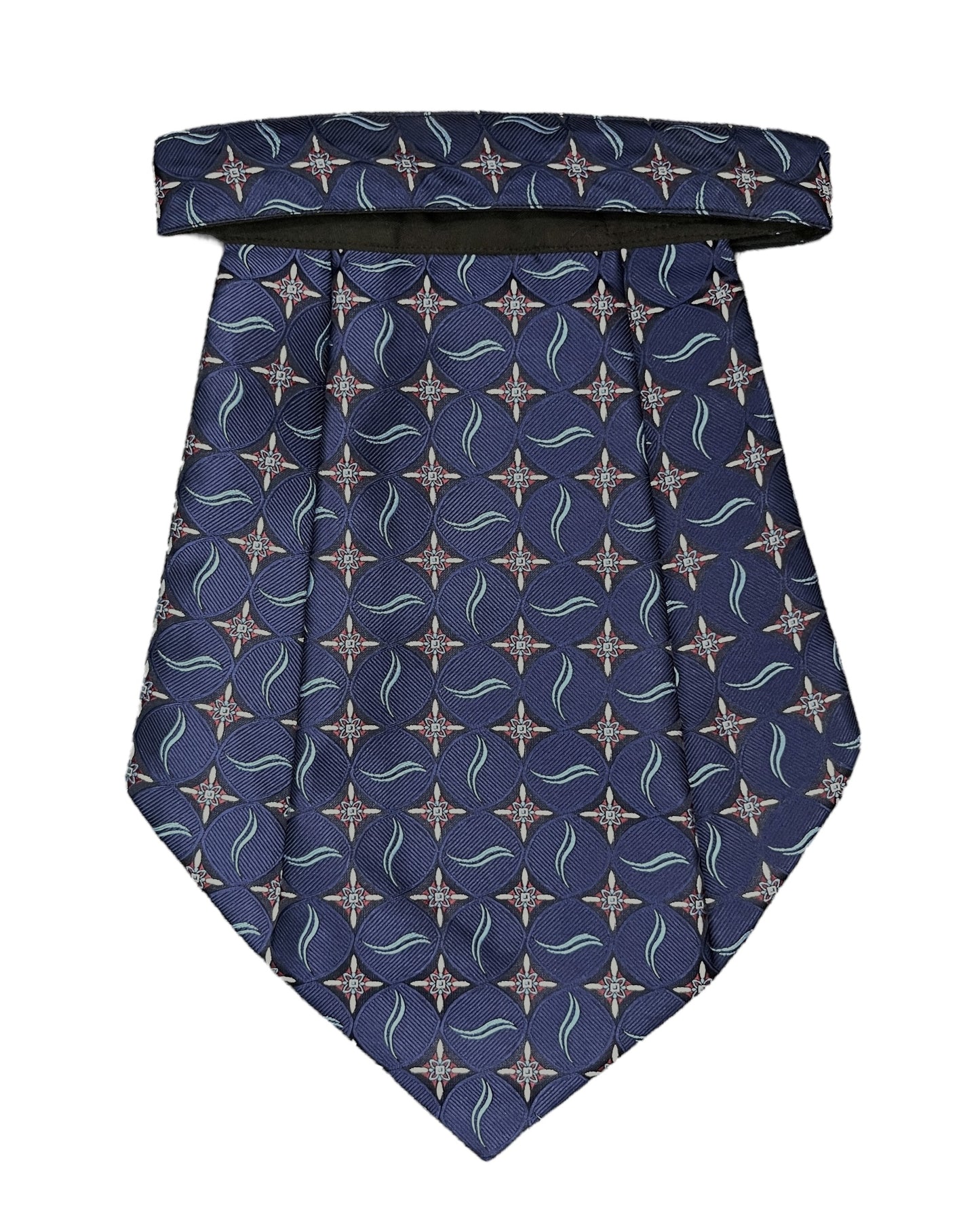 Blue Geometric Cravat Tie