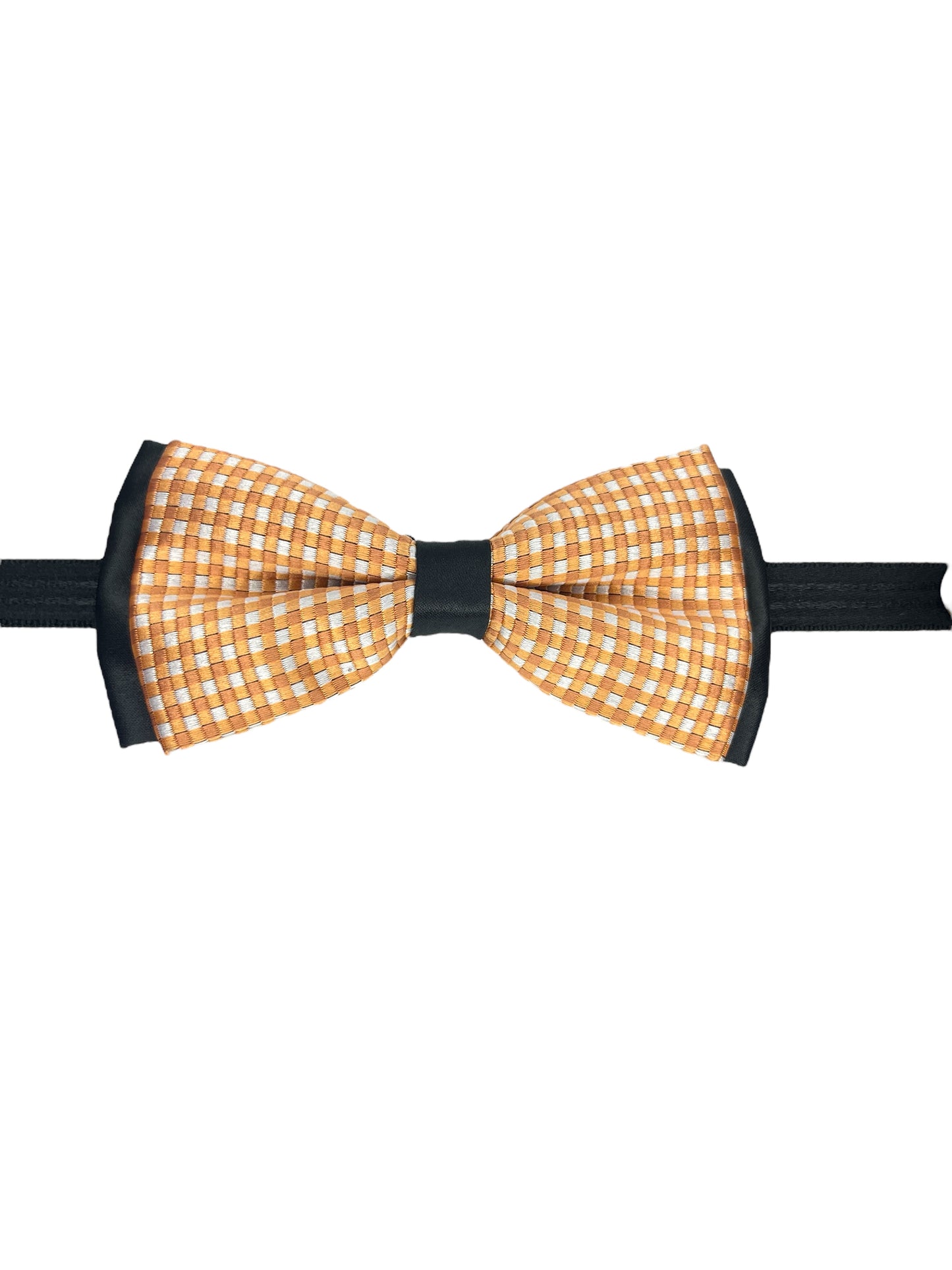 Beige Dotted Double Layered Bowtie