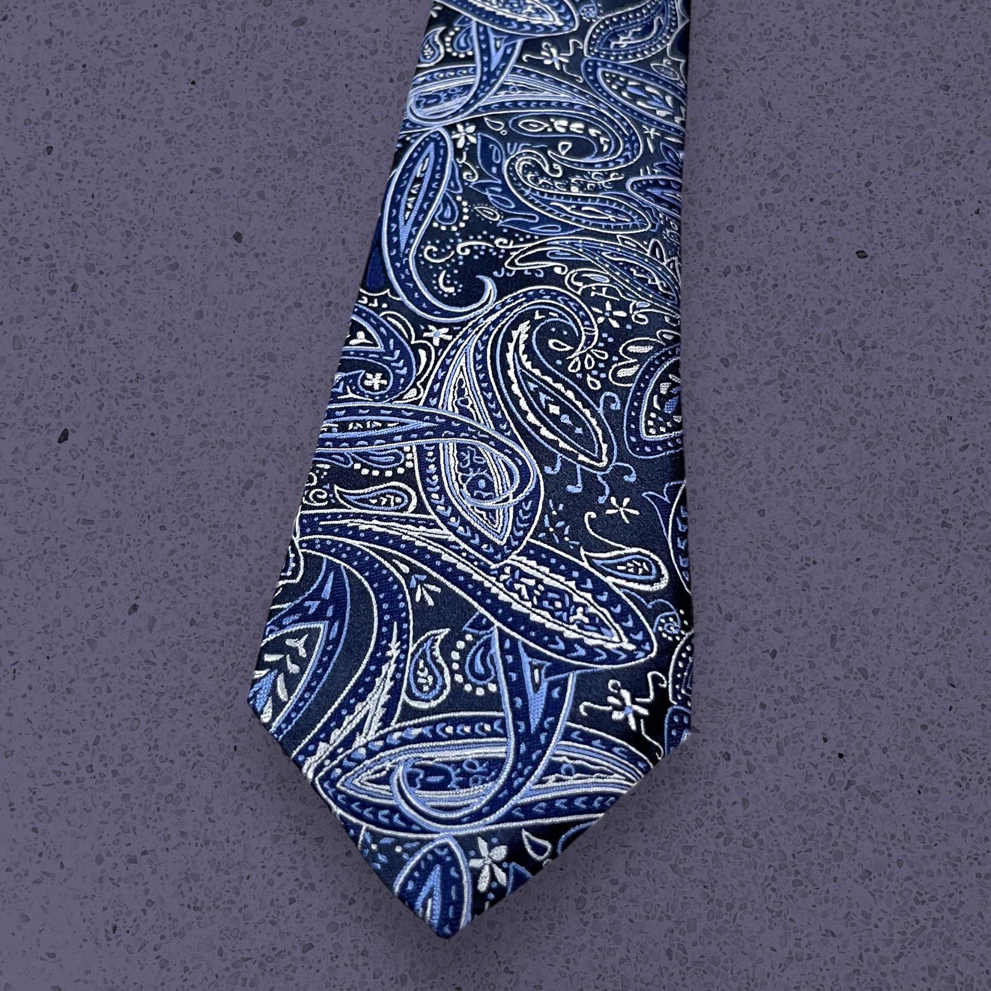 Blue Mix Paisley Tie