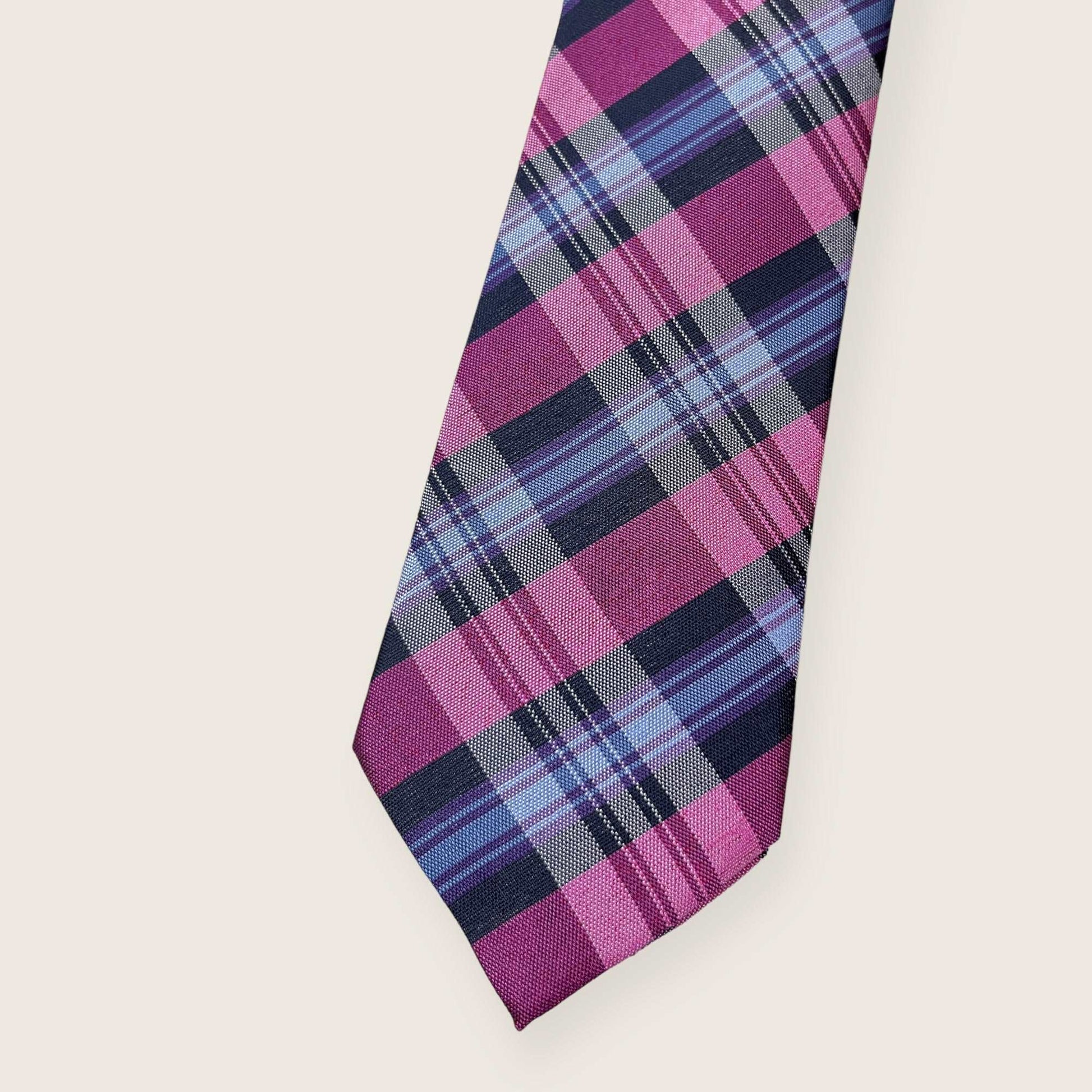 Magenta Plaid Tie