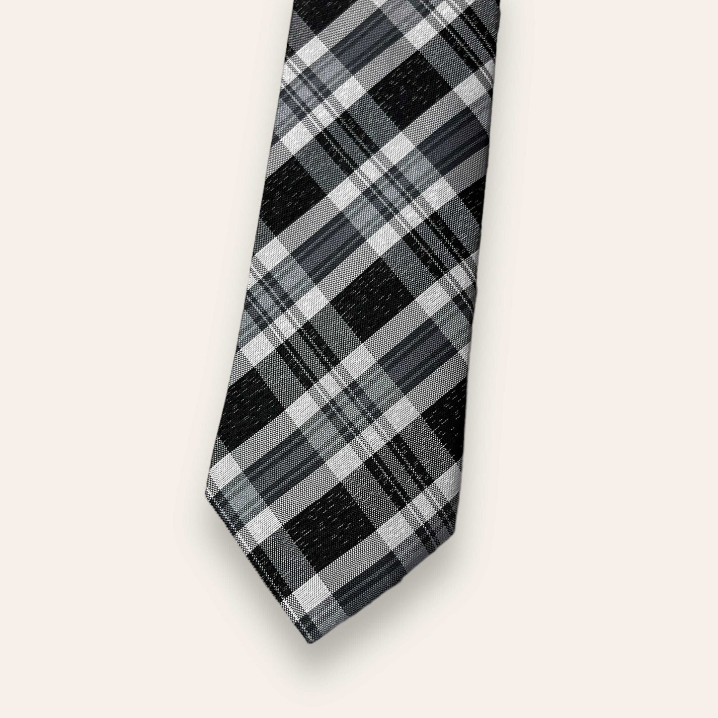 Black And White Plaid Tie