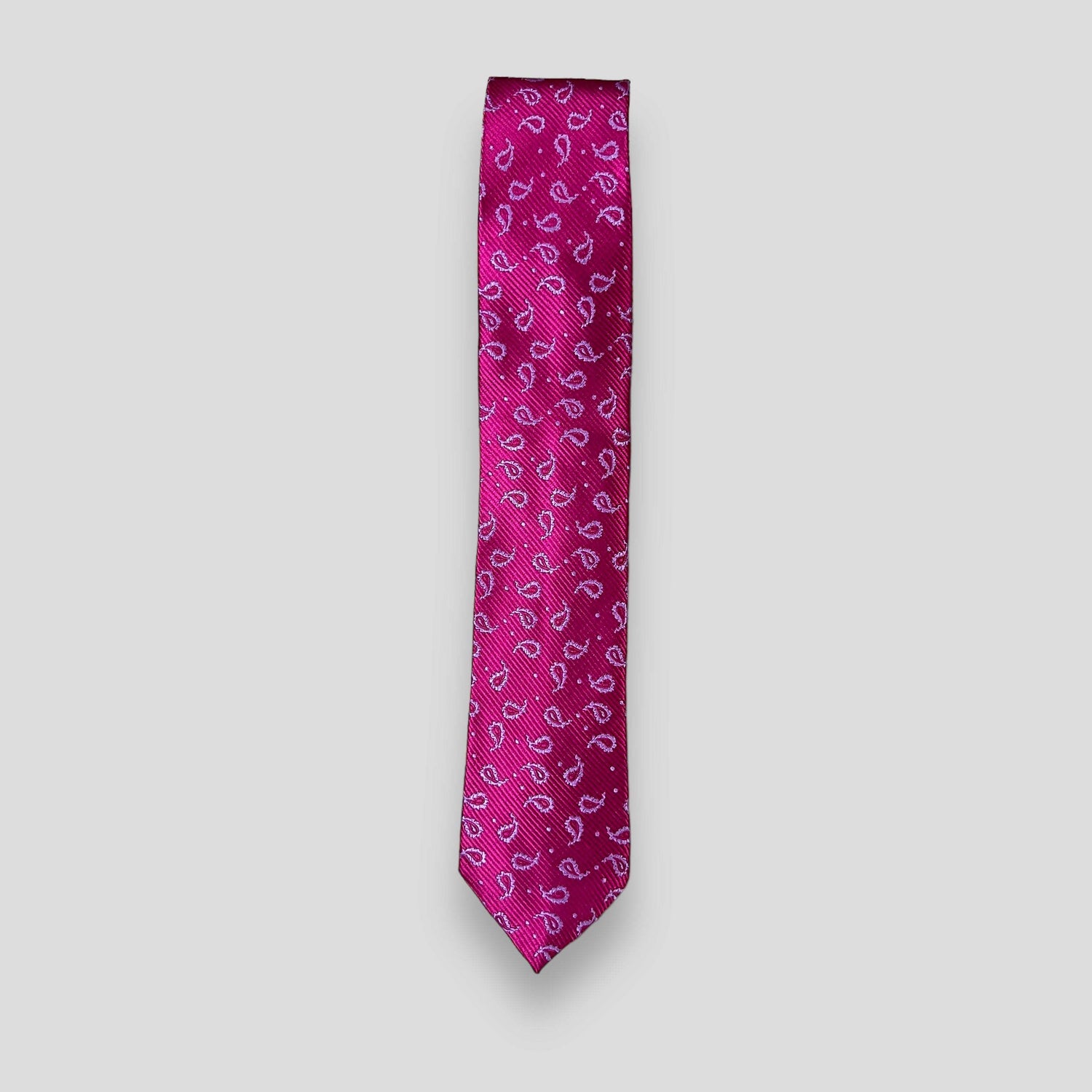 Magenta Paisley Tie