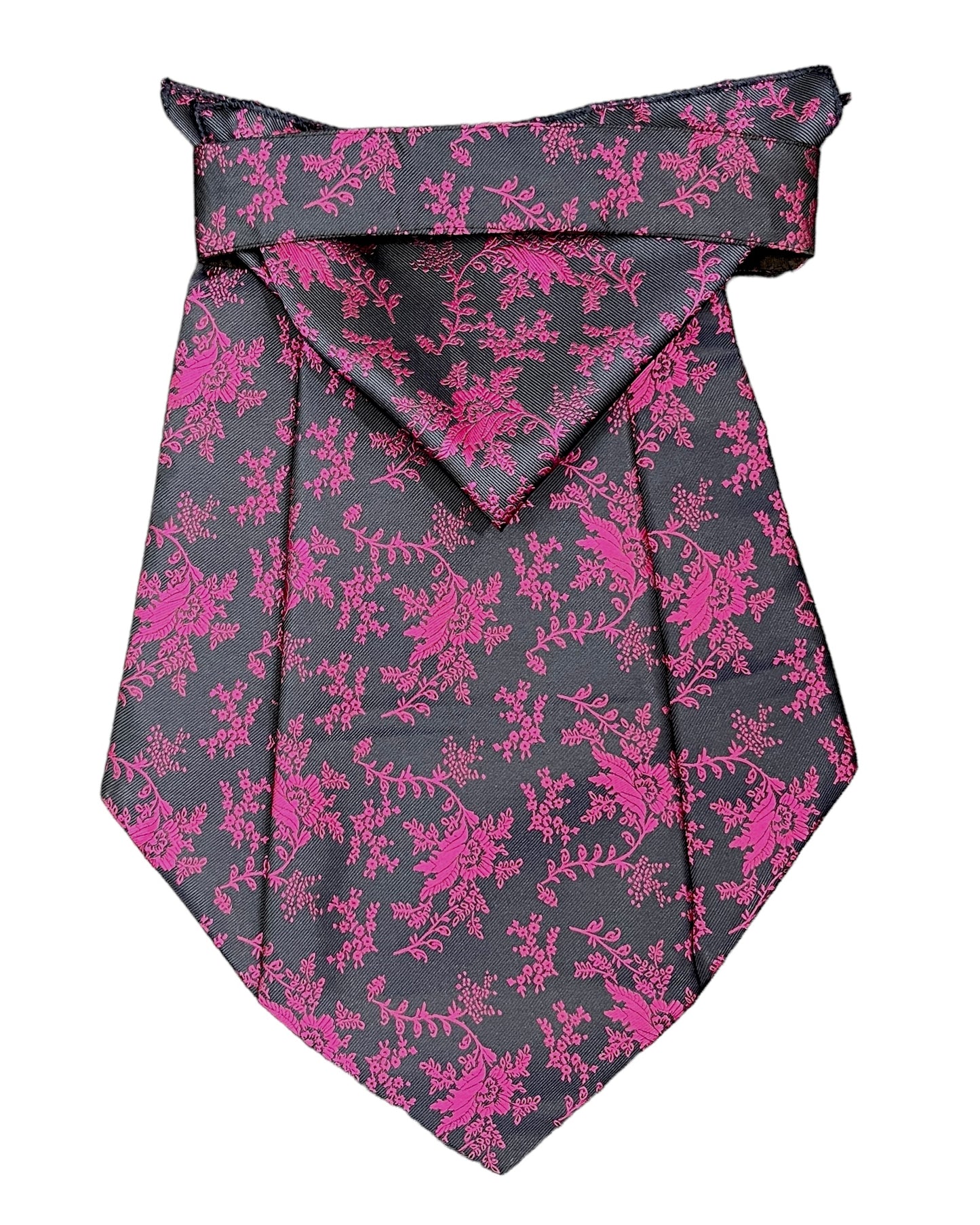 Pink Floral Blue Cravat Tie