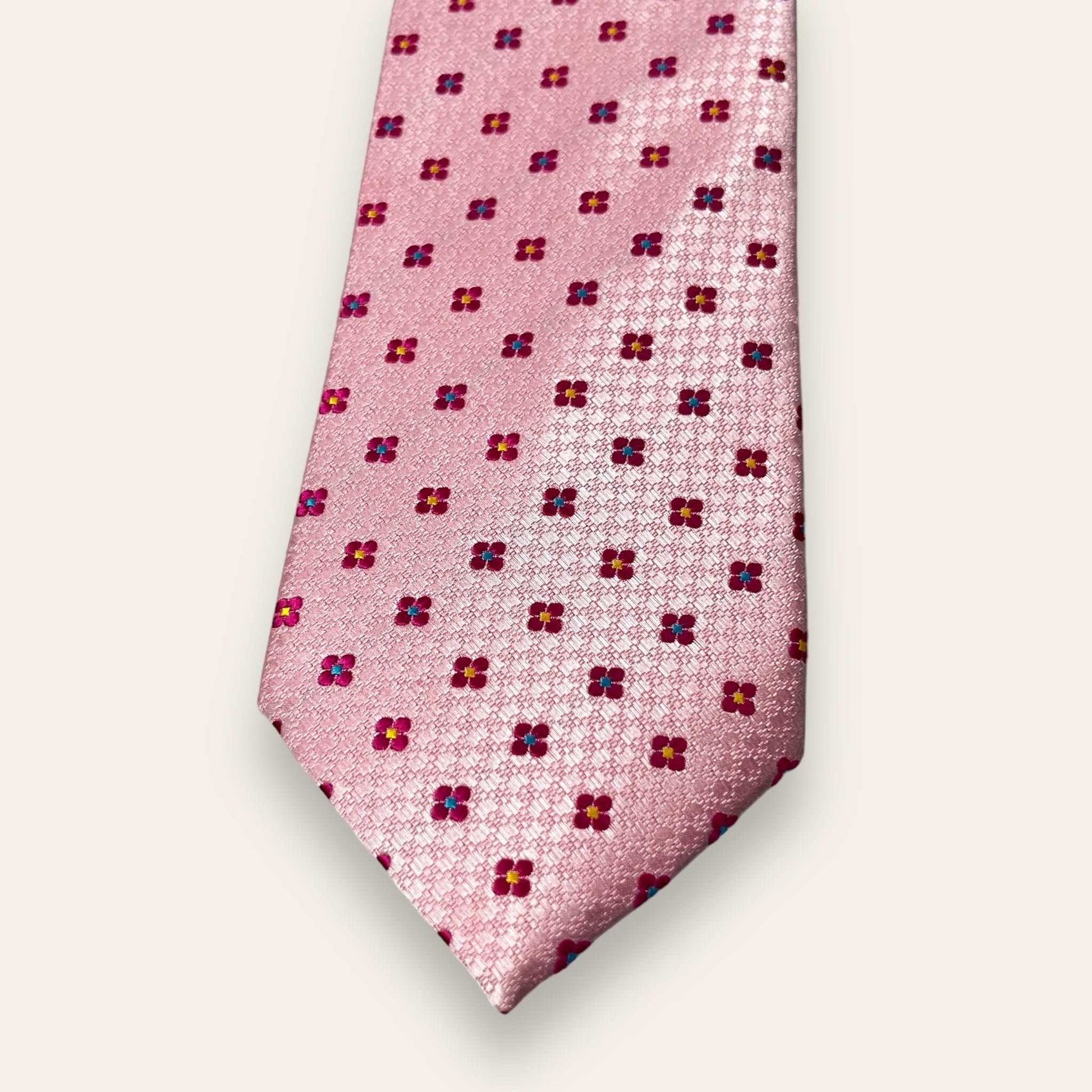 Pink Flower Tie